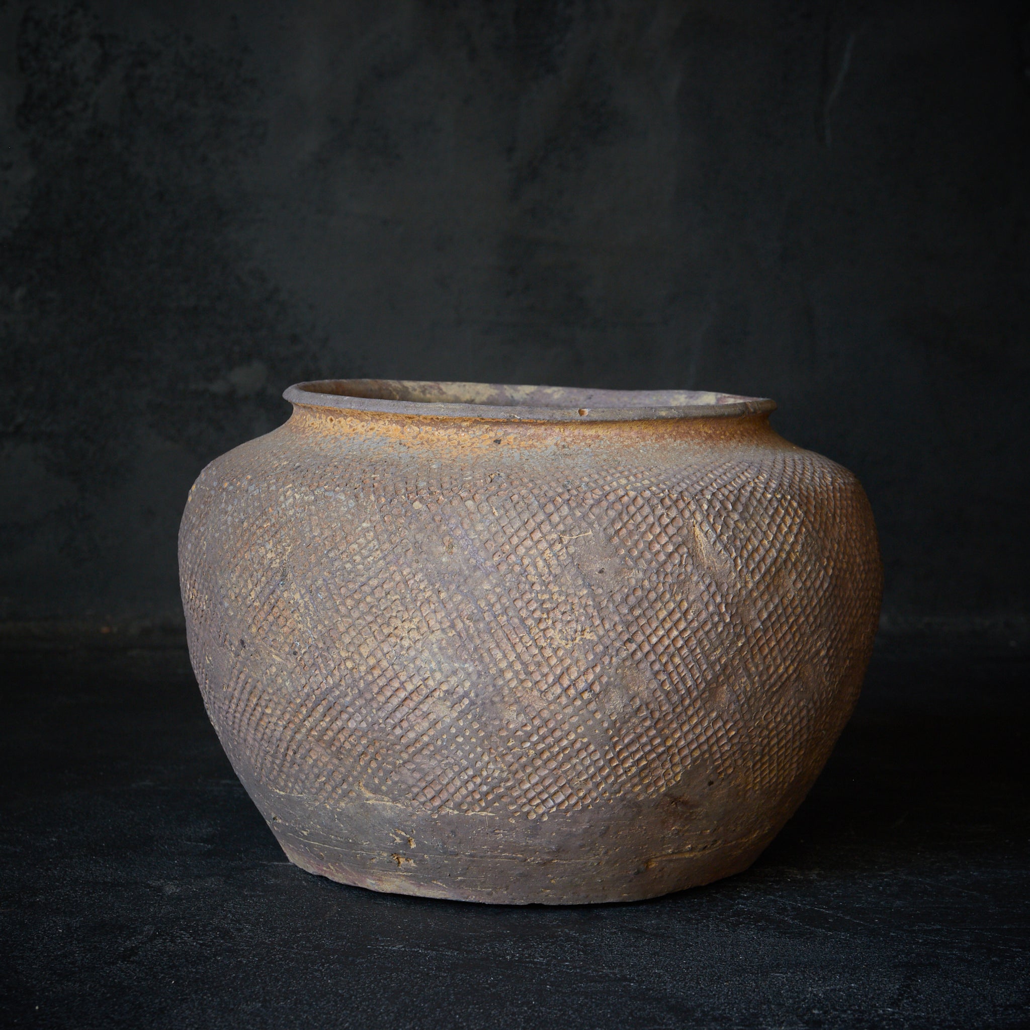 春秋戦国時代 硬陶印文壺（770–221BCE） | 入蘆花（ロカニイル）