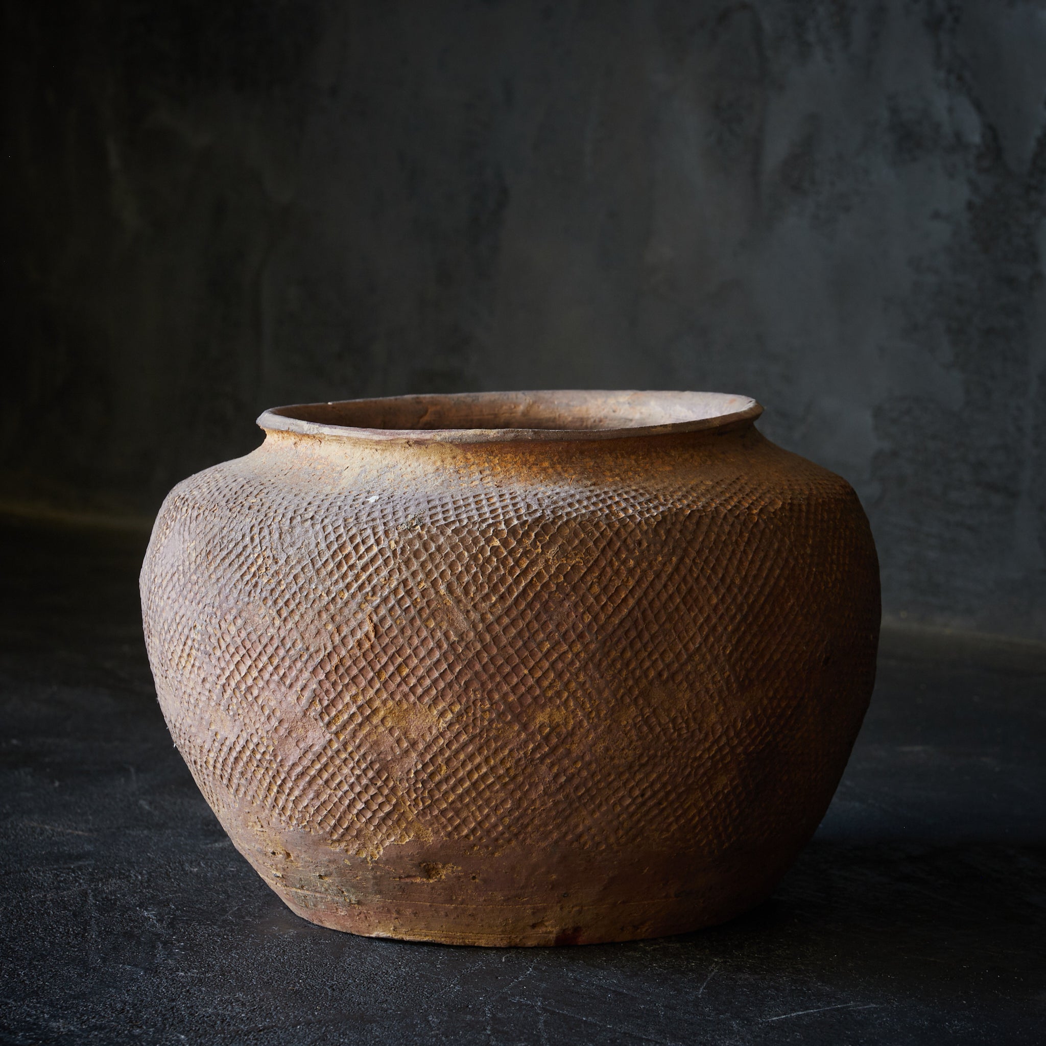 中国 紀元前4世紀　戦国時代　灰陶印文長壺　2500年前 美術文化財 中国 紀元前4世紀 戦国時代 灰陶印文長壺 2500年前 美術