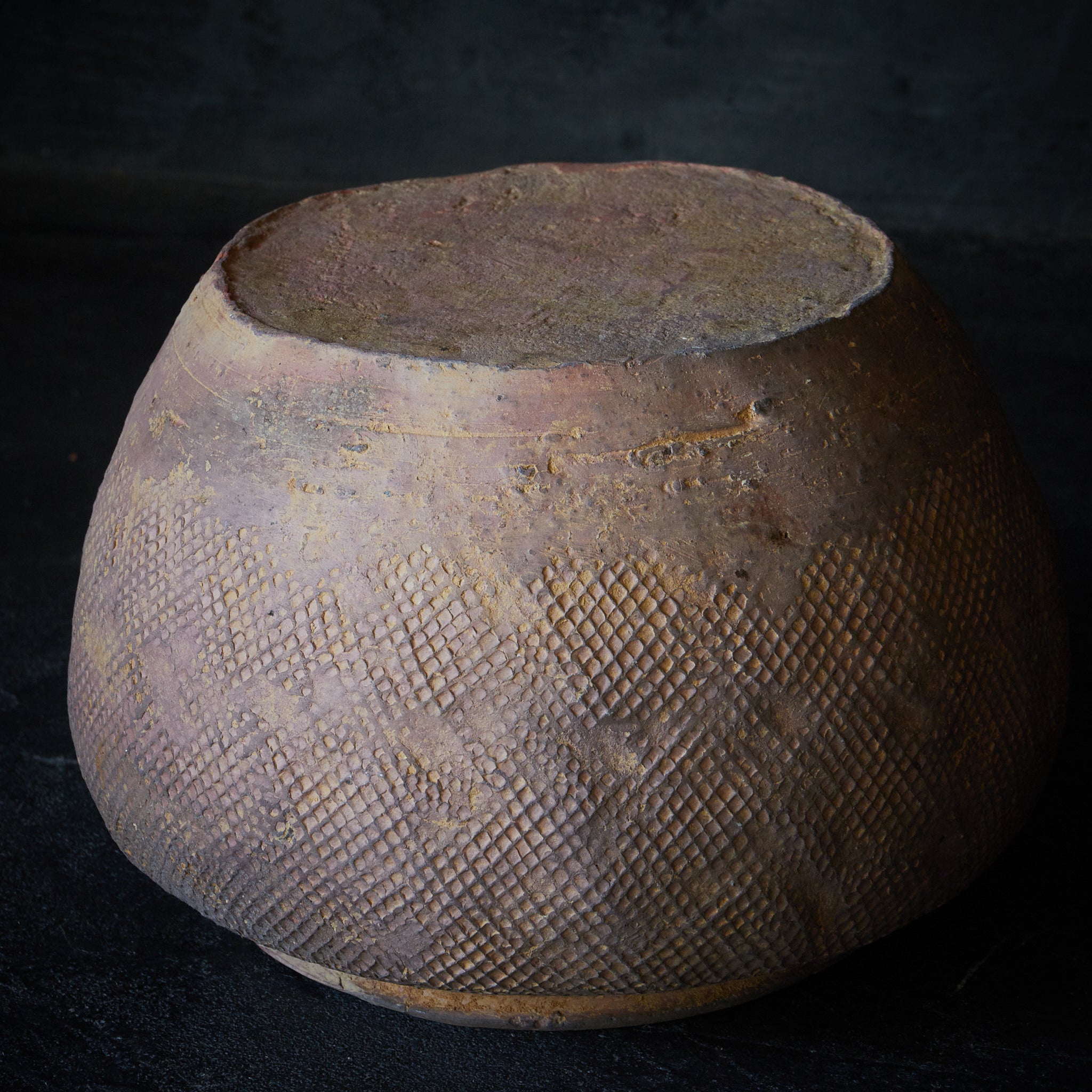 中国 紀元前4世紀　戦国時代　灰陶印文長壺　2500年前 美術文化財 灰釉印文壺 文化遺産オンライン