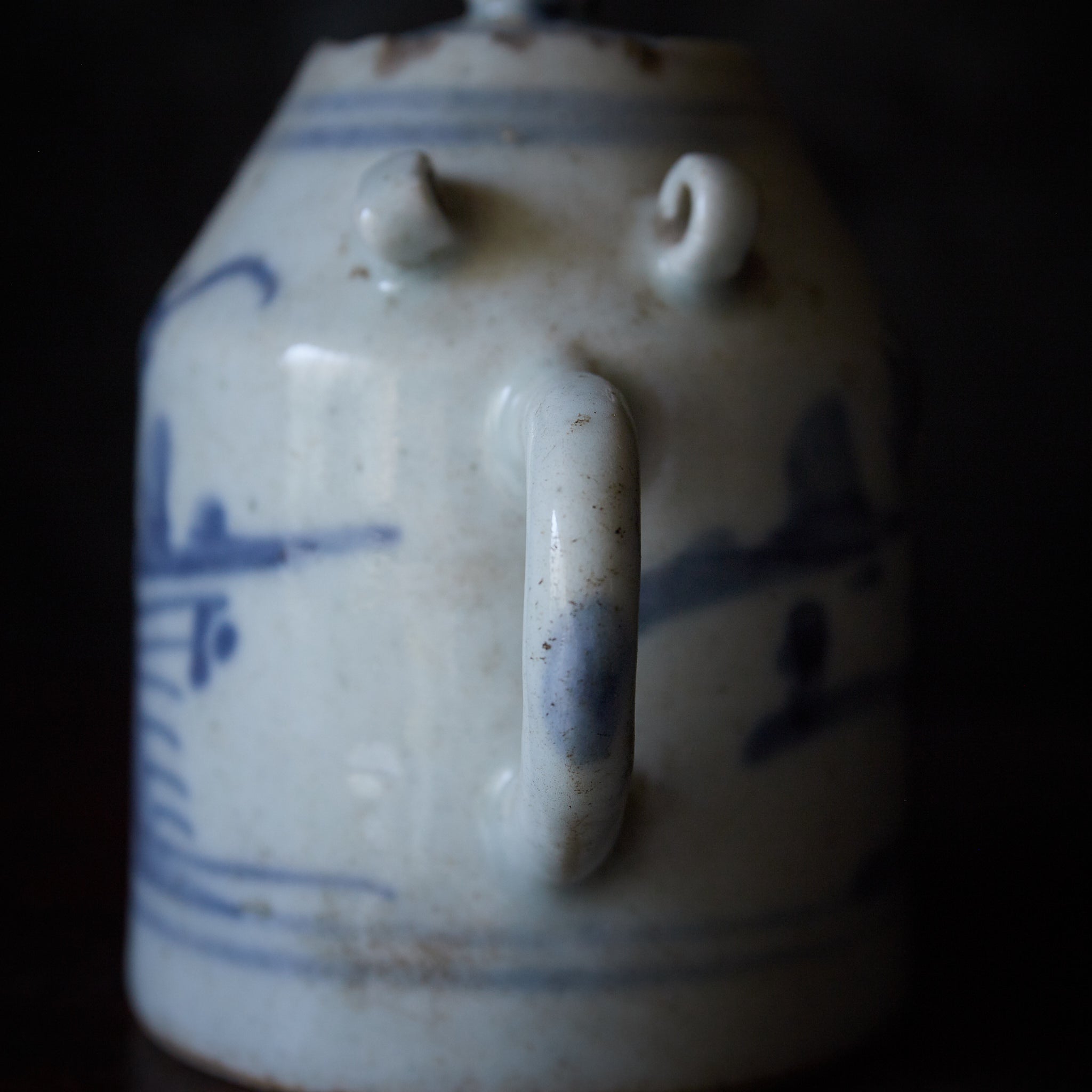 中国陶磁器　明法花　水注 中国陶磁器 明法花 水注