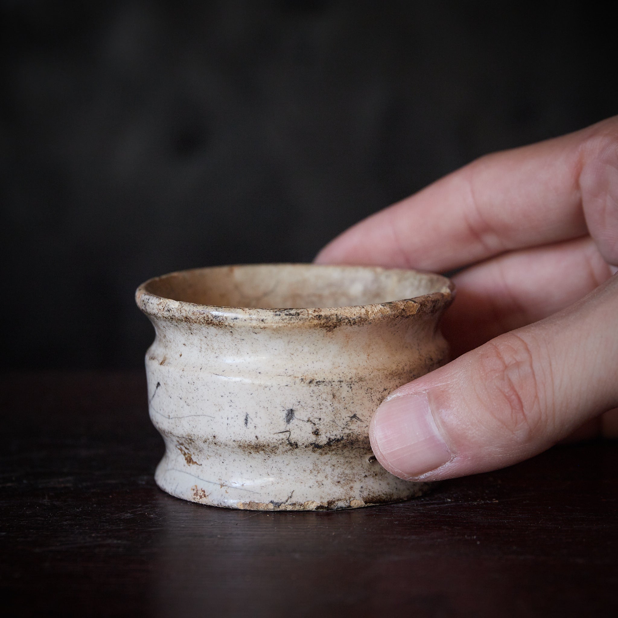 オランダアンティーク 白釉デルフト小壺（近世：16–19世紀） | 入蘆花