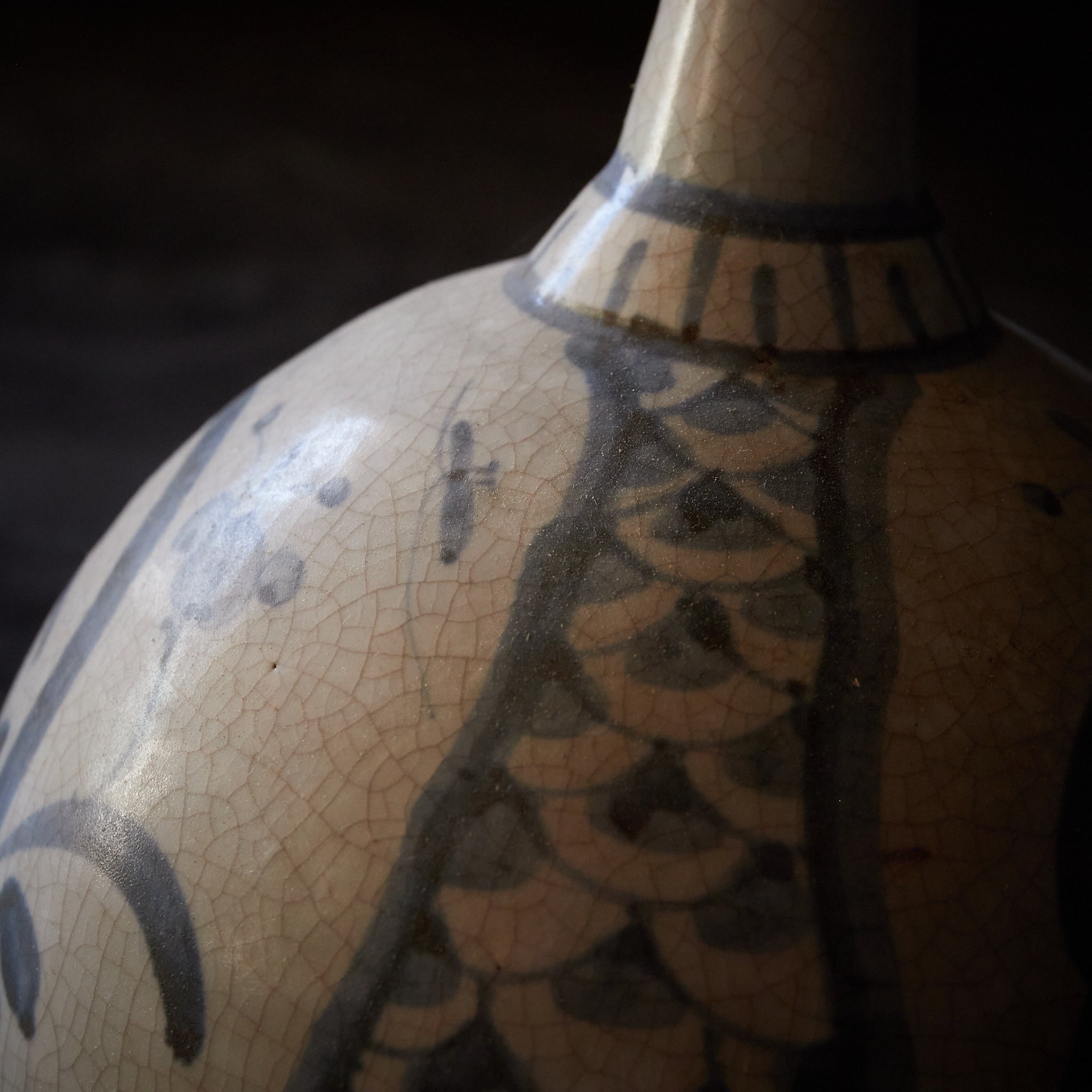 江戸時代 古伊万里染付草花蜻蛉文船徳利（1603–1867CE） | 入蘆花