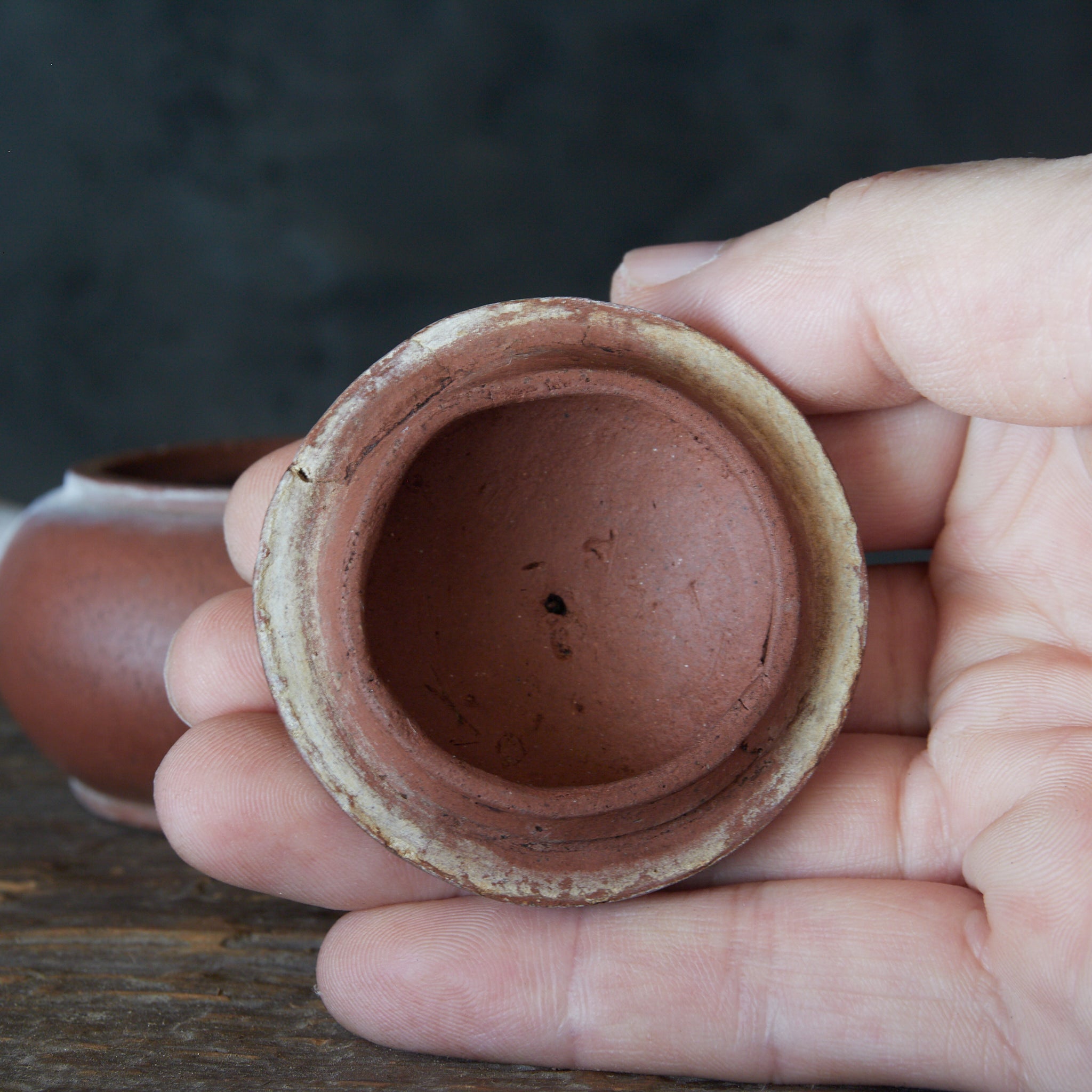 中国清時代　大振朱泥急須　幅約約18㎝　東Y7-1006☆2Fトトサ 中国清時代 大振朱泥急須 幅約約18㎝ 東Y7-1006