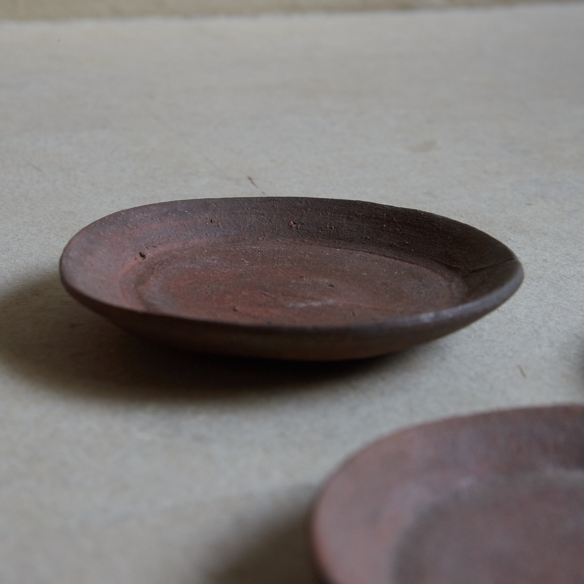 ASSIETTE À DESSERT, Bizen, ensemble de 5, Période Meiji–Taisho（1868–1926 apr. J.-C.）