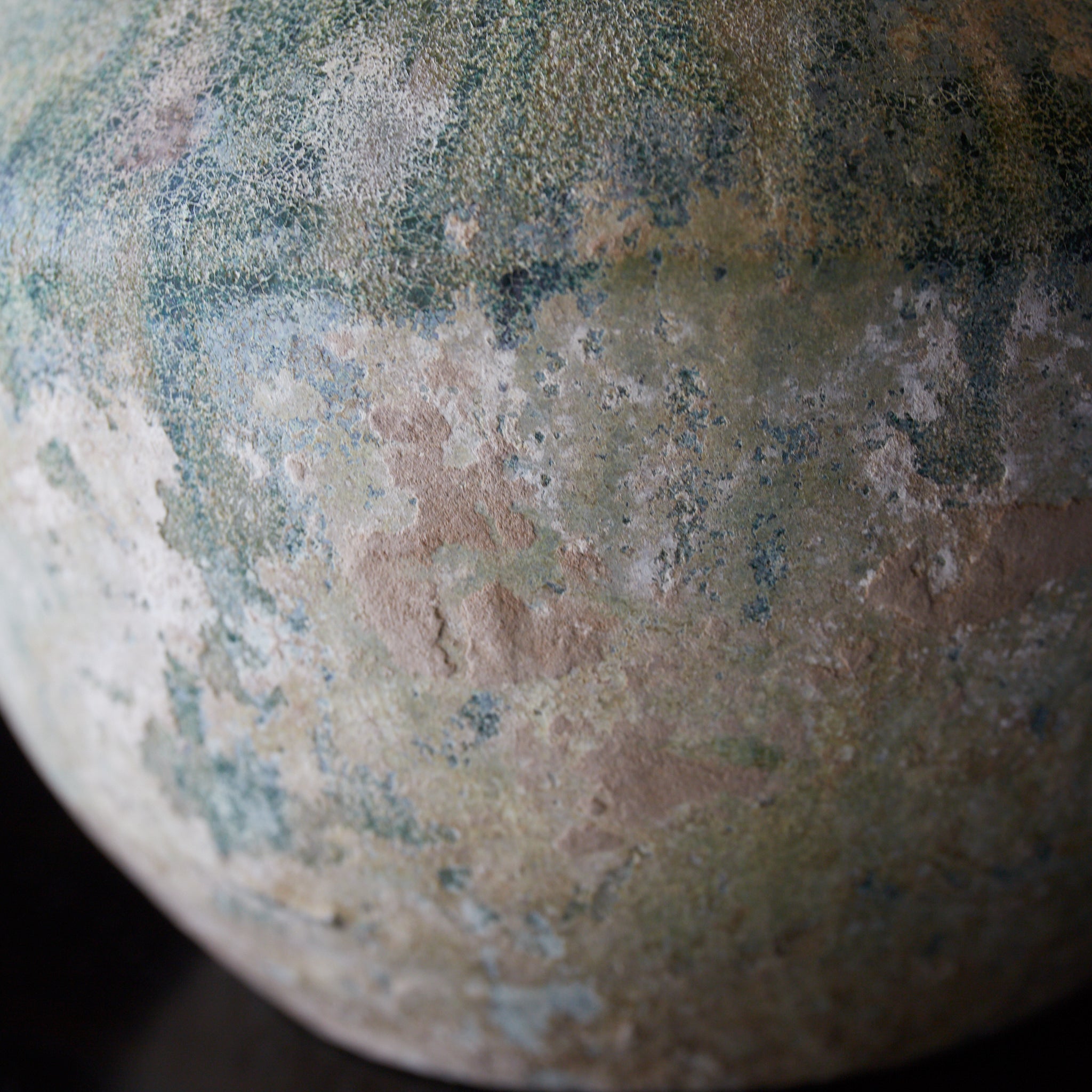 SMALL JAR, Iridescent green-glazed, Han Dynasty（206BCE–220CE）