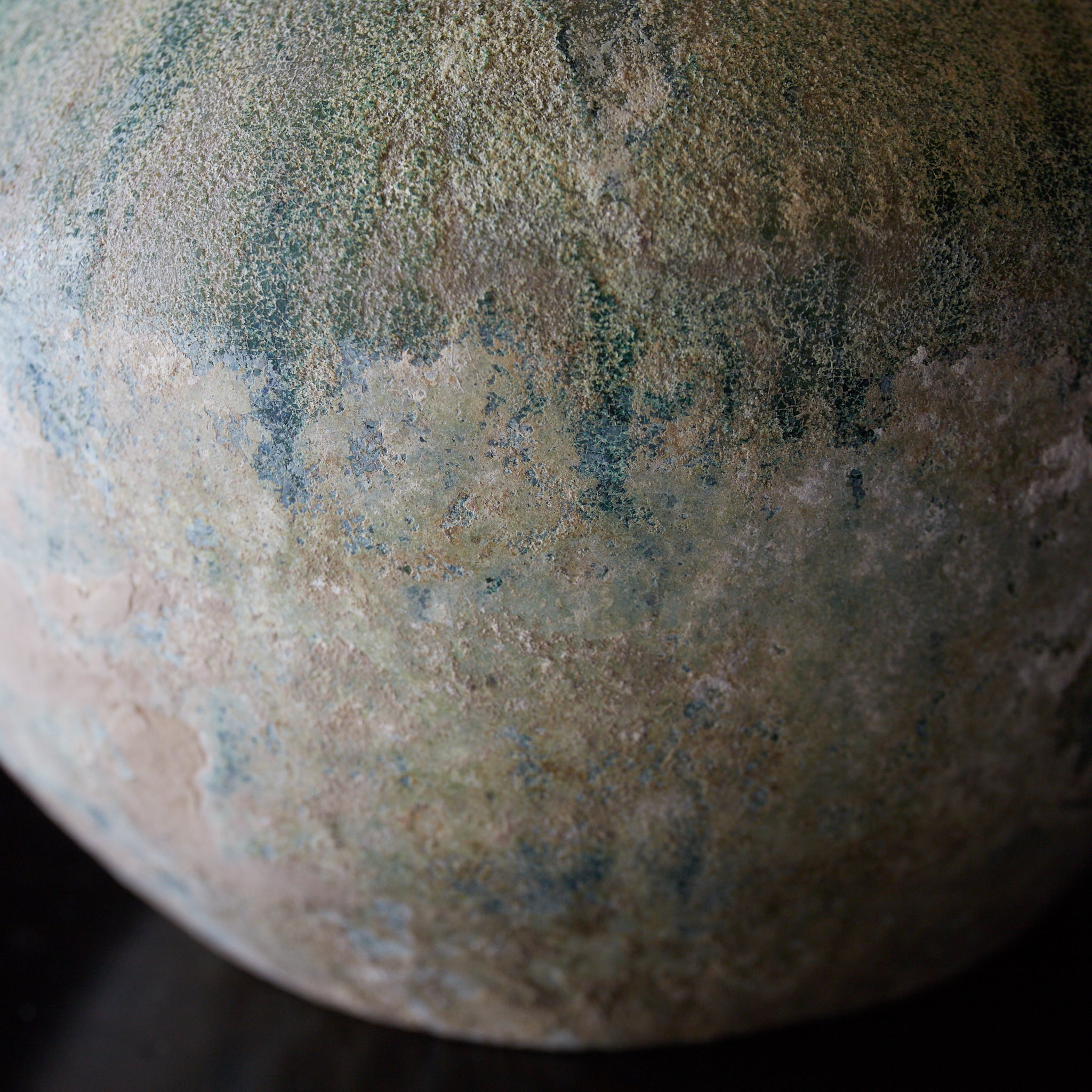 SMALL JAR, Iridescent green-glazed, Han Dynasty（206BCE–220CE）