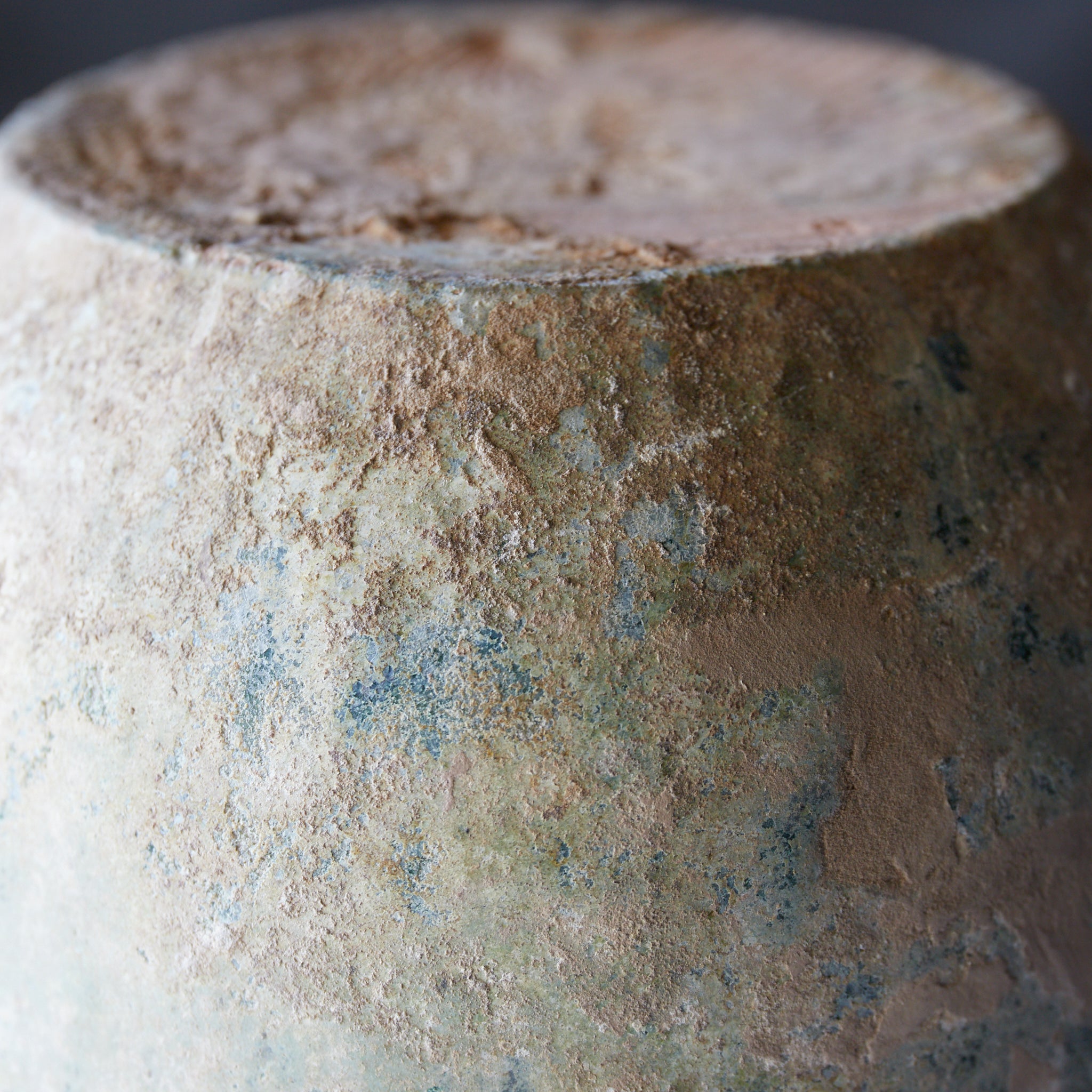 SMALL JAR, Iridescent green-glazed, Han Dynasty（206BCE–220CE）