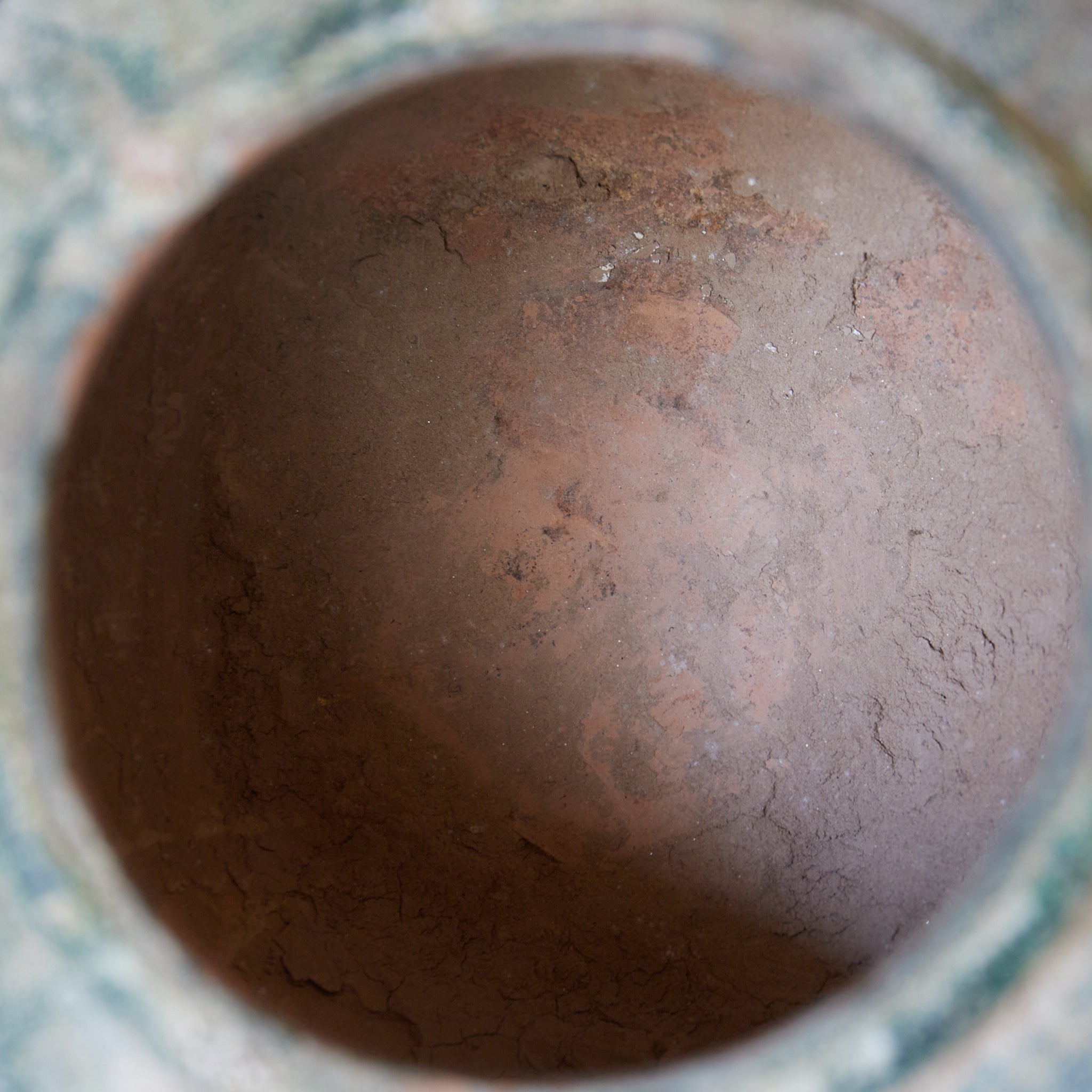 SMALL JAR, Iridescent green-glazed, Han Dynasty（206BCE–220CE）