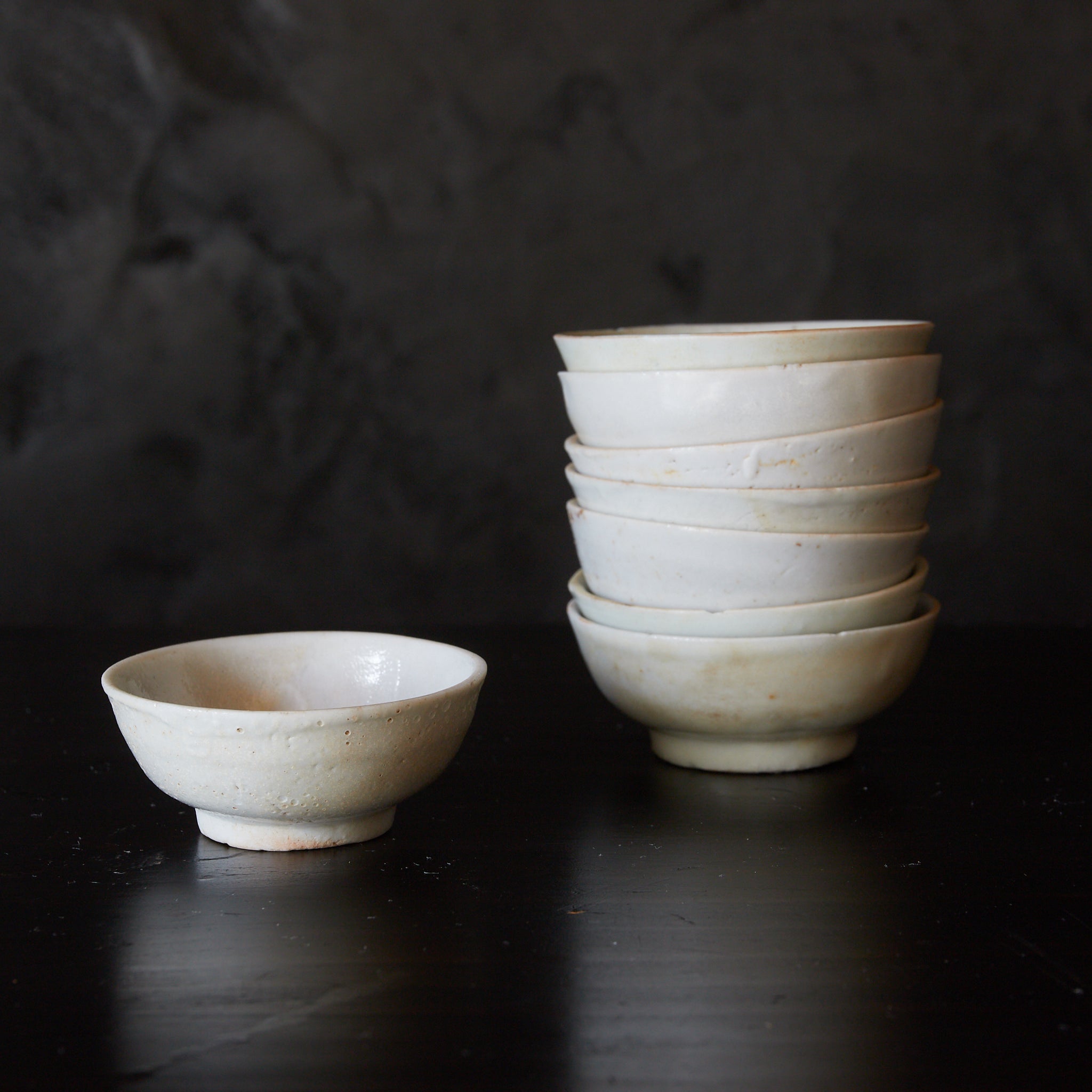 明代 白磁煎茶碗 8客（1368–1644CE） | 入蘆花（ロカニイル）