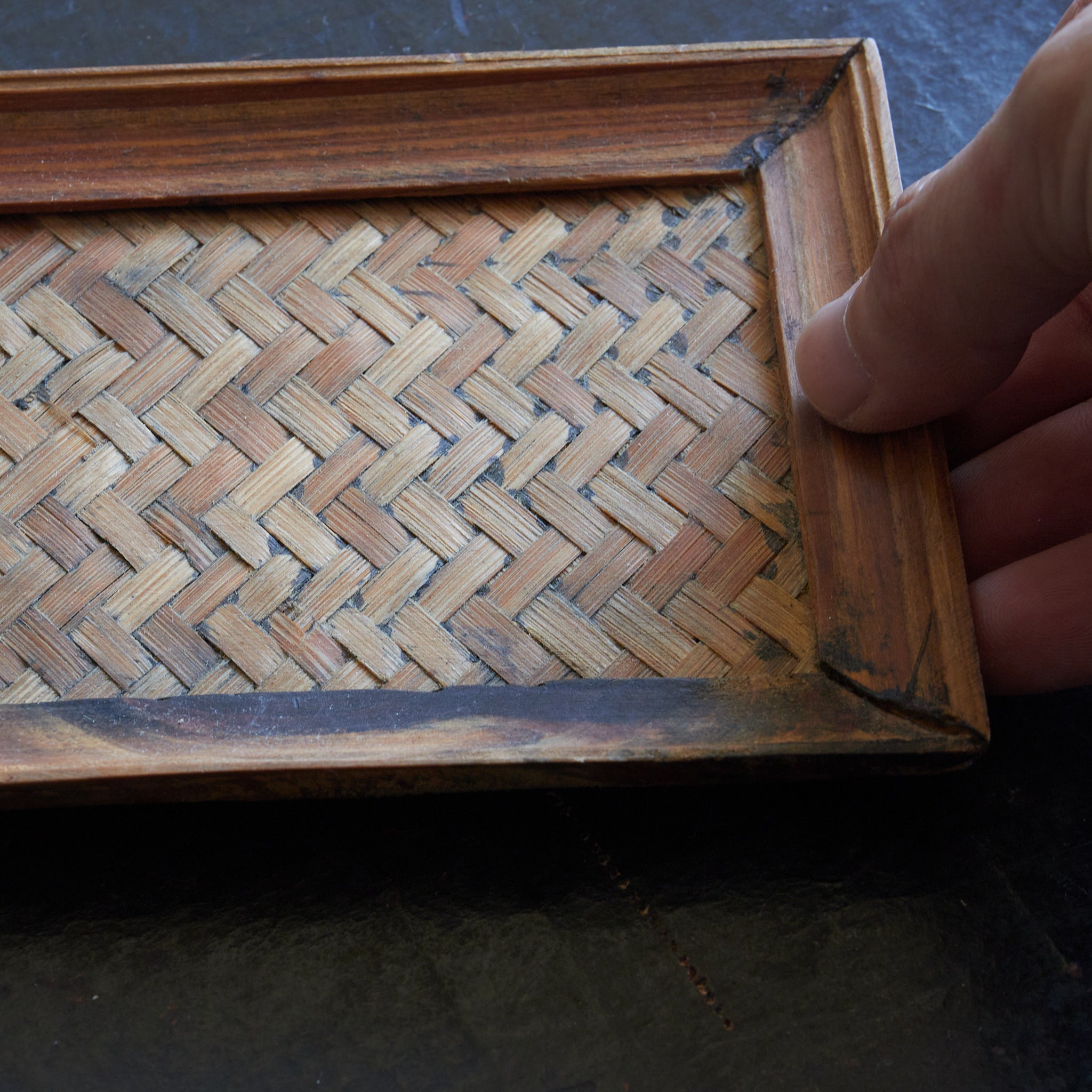 TEA TRAY, With ajiro design, Taisho–Showa Period（1912–1989CE）
