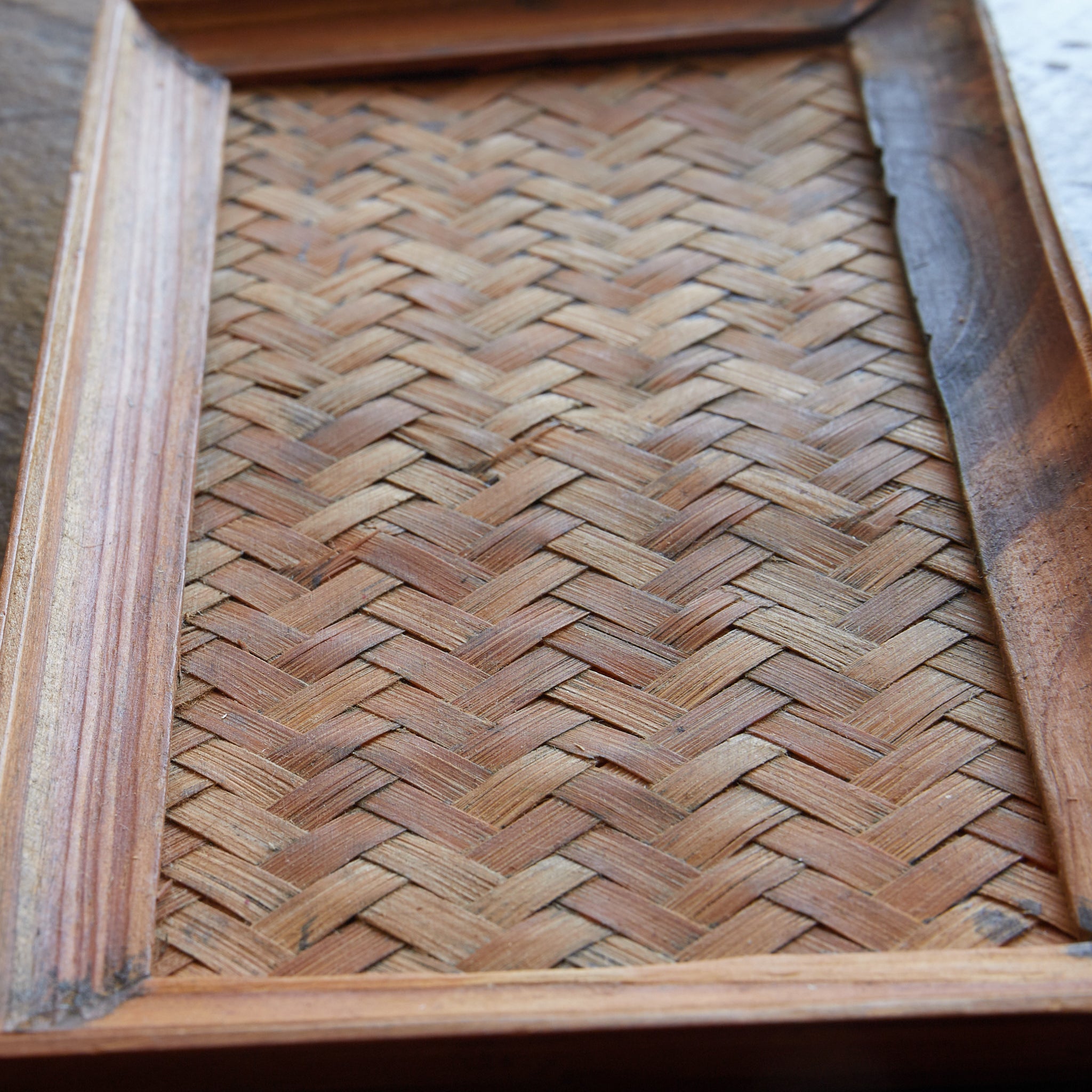 TEA TRAY, With ajiro design, Taisho–Showa Period（1912–1989CE）