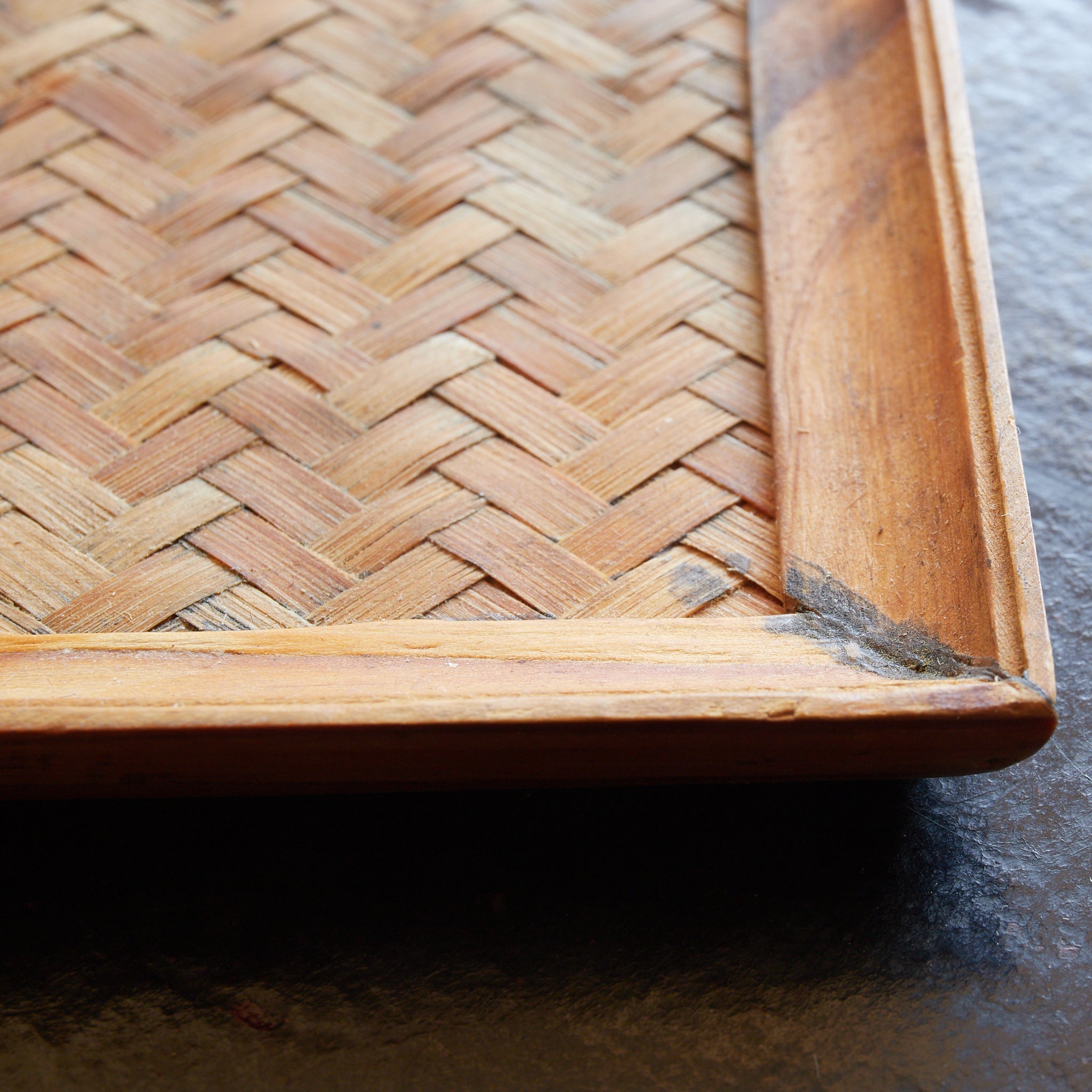 TEA TRAY, With ajiro design, Taisho–Showa Period（1912–1989CE）