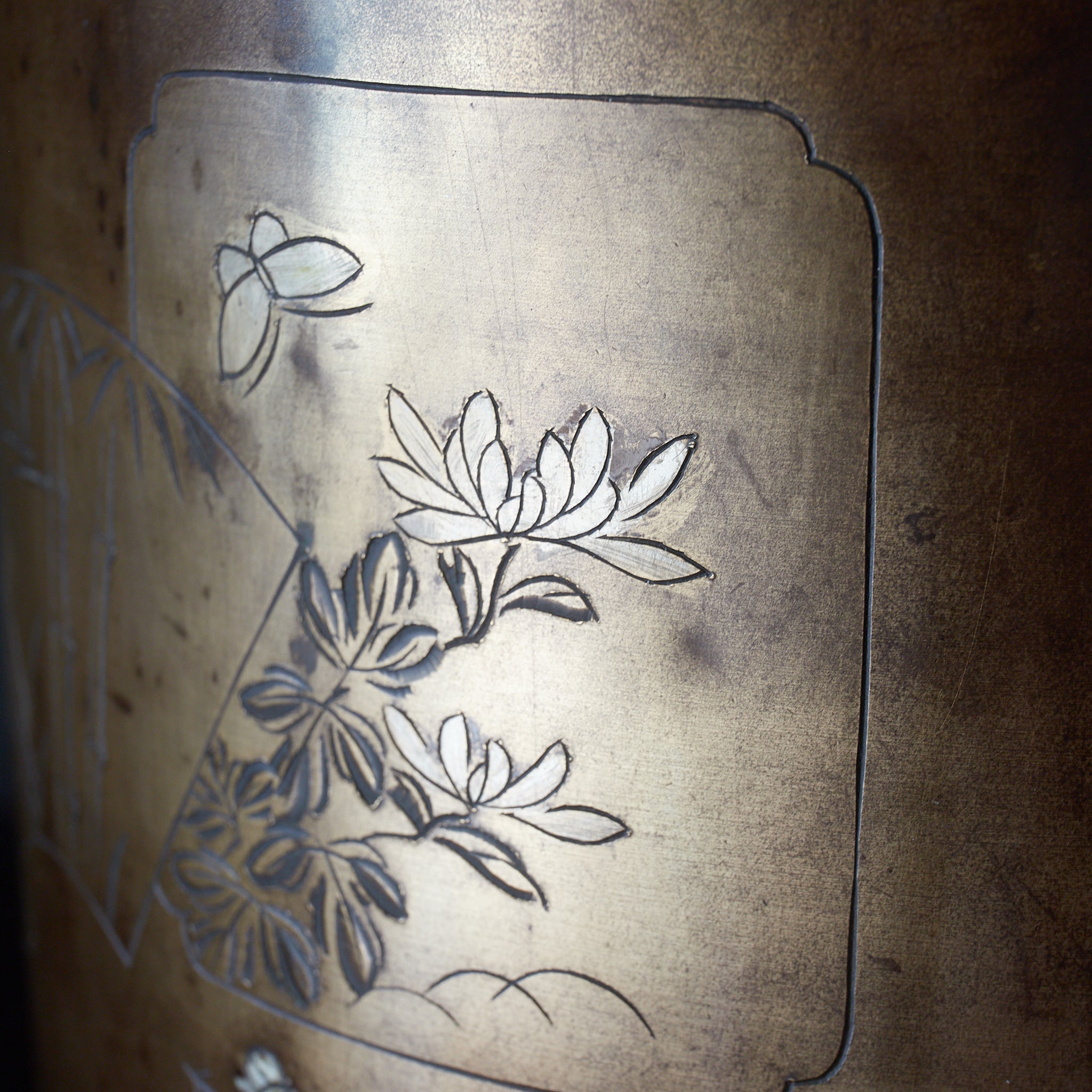 大型銅製火鉢 火鉢と炭道具の販売 骨董 斎明堂 / 唐金八角火鉢