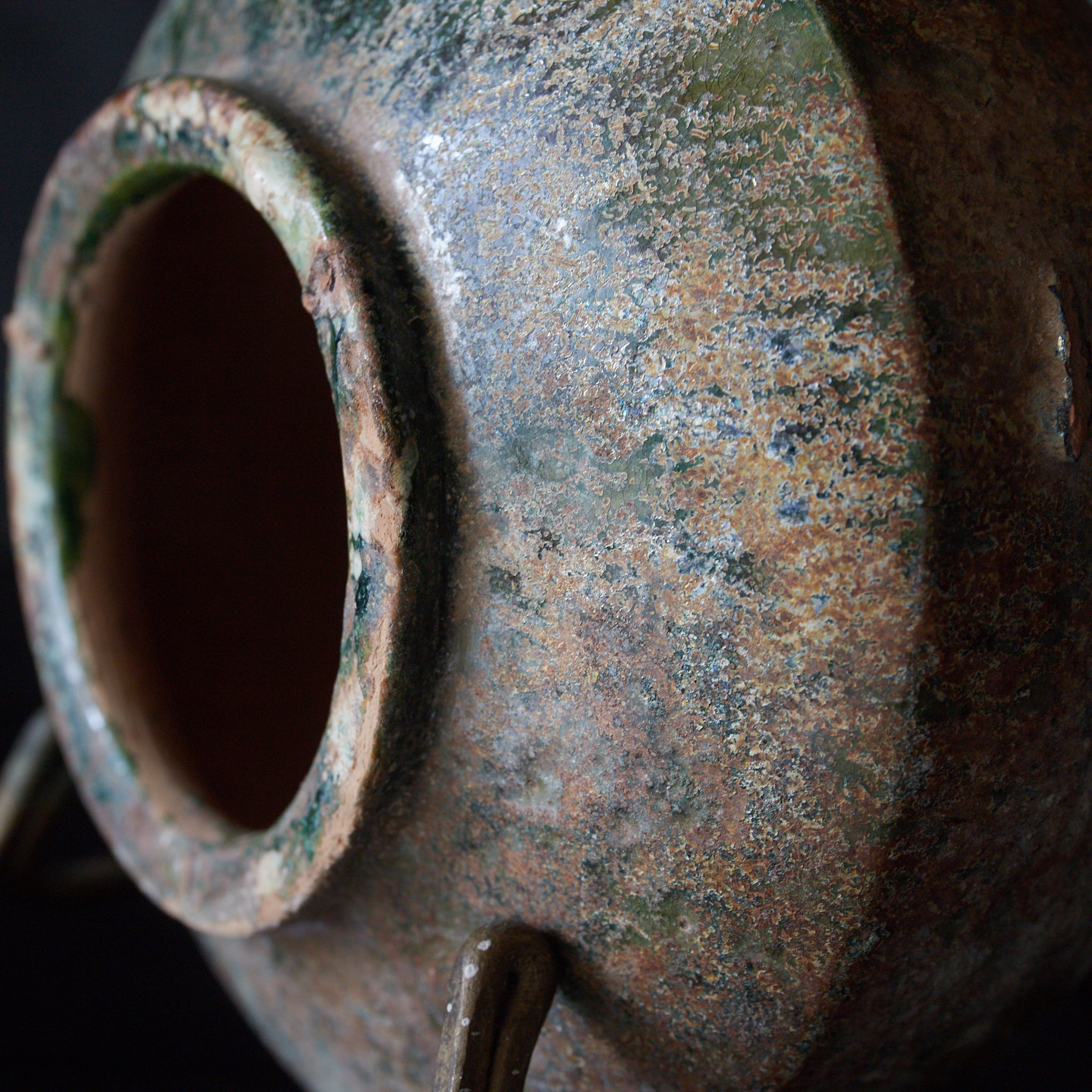 漢代 銀化緑釉小壷（206BCE–220CE） | 入蘆花（ロカニイル）