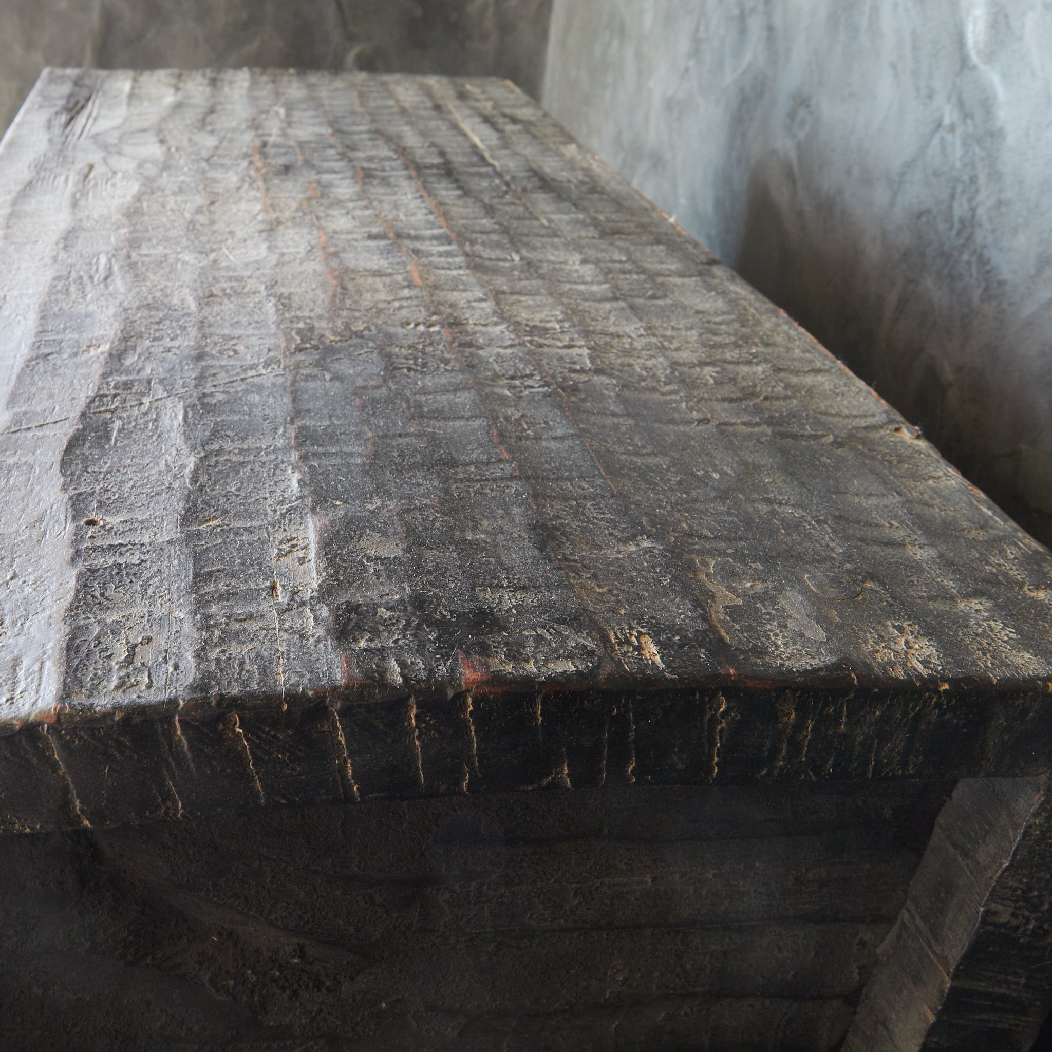 CAJA LACADA EN NEGRO, Con patrón de marcas de azuela, Antigüedad laosiana, Edad Moderna Temprana（Siglos XVI–XIX）