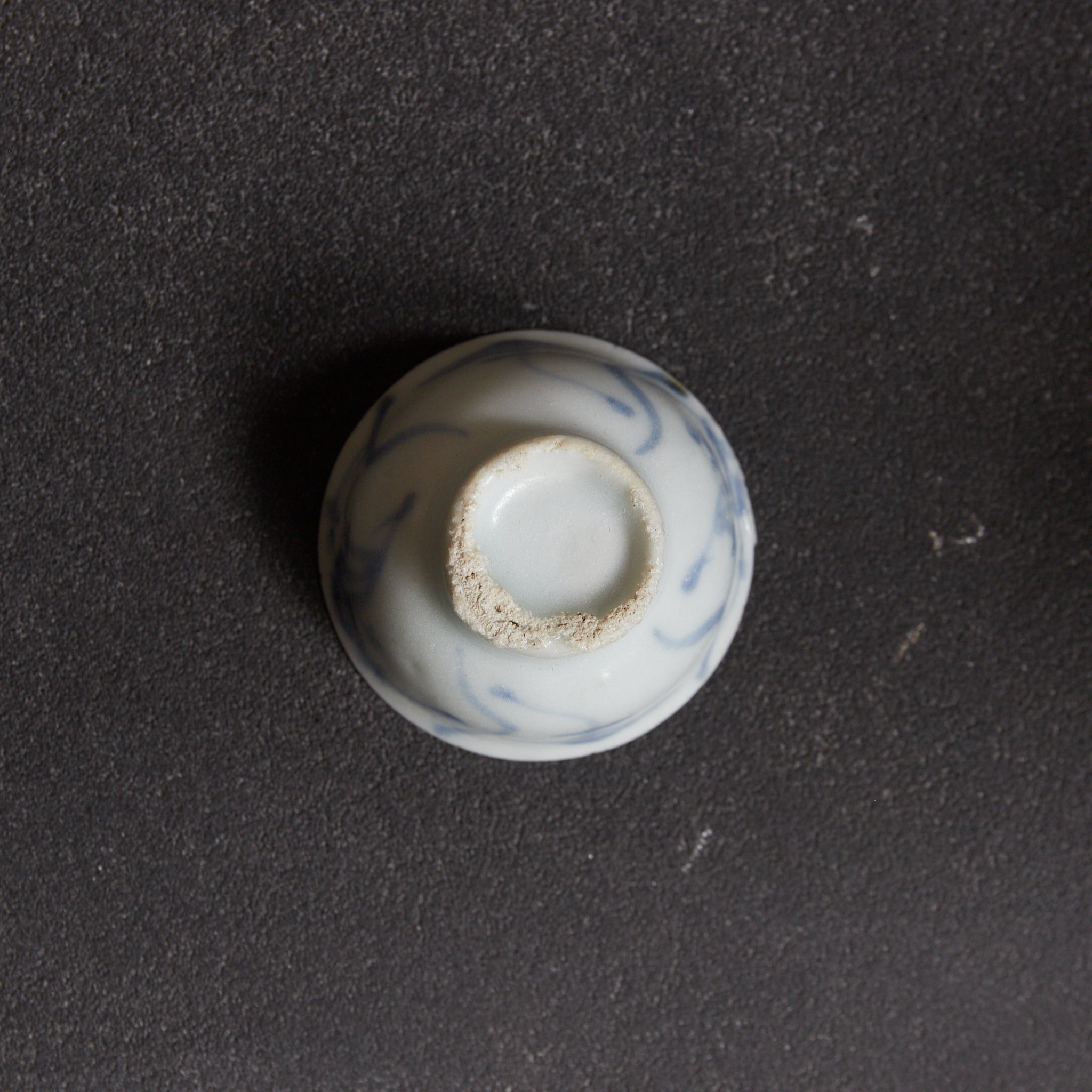 TAZA PARA SENCHA, Porcelana azul y blanca con diseño de hierba de orquídea, juego de 9, Dinastía Ming–Qing（1368–1911 d. C.）