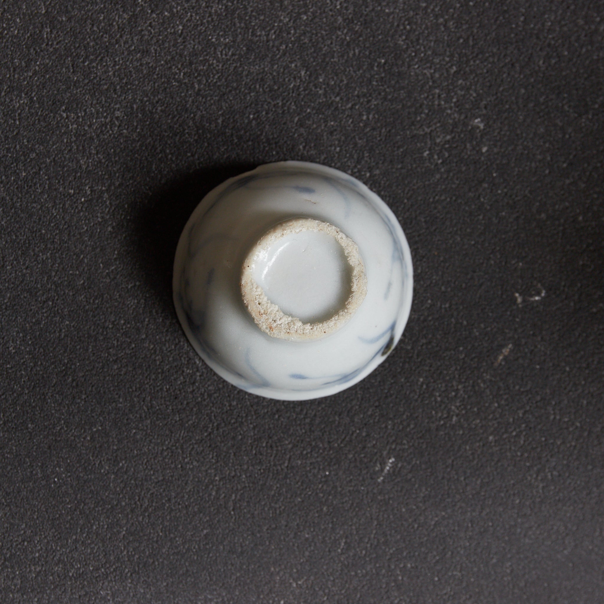 TAZA PARA SENCHA, Porcelana azul y blanca con diseño de hierba de orquídea, juego de 9, Dinastía Ming–Qing（1368–1911 d. C.）