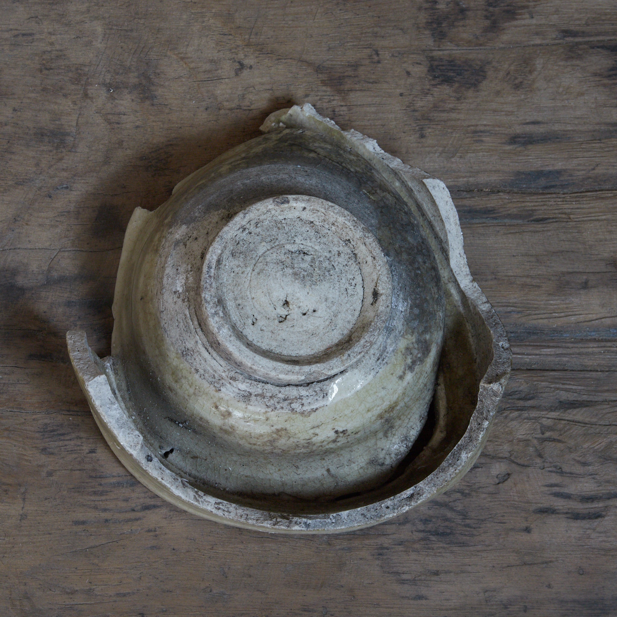 KILN-DAMAGED TEA BOWL WITH FIRING ADHESION, Ko-Seto, Muromachi Period（1336–1573CE）