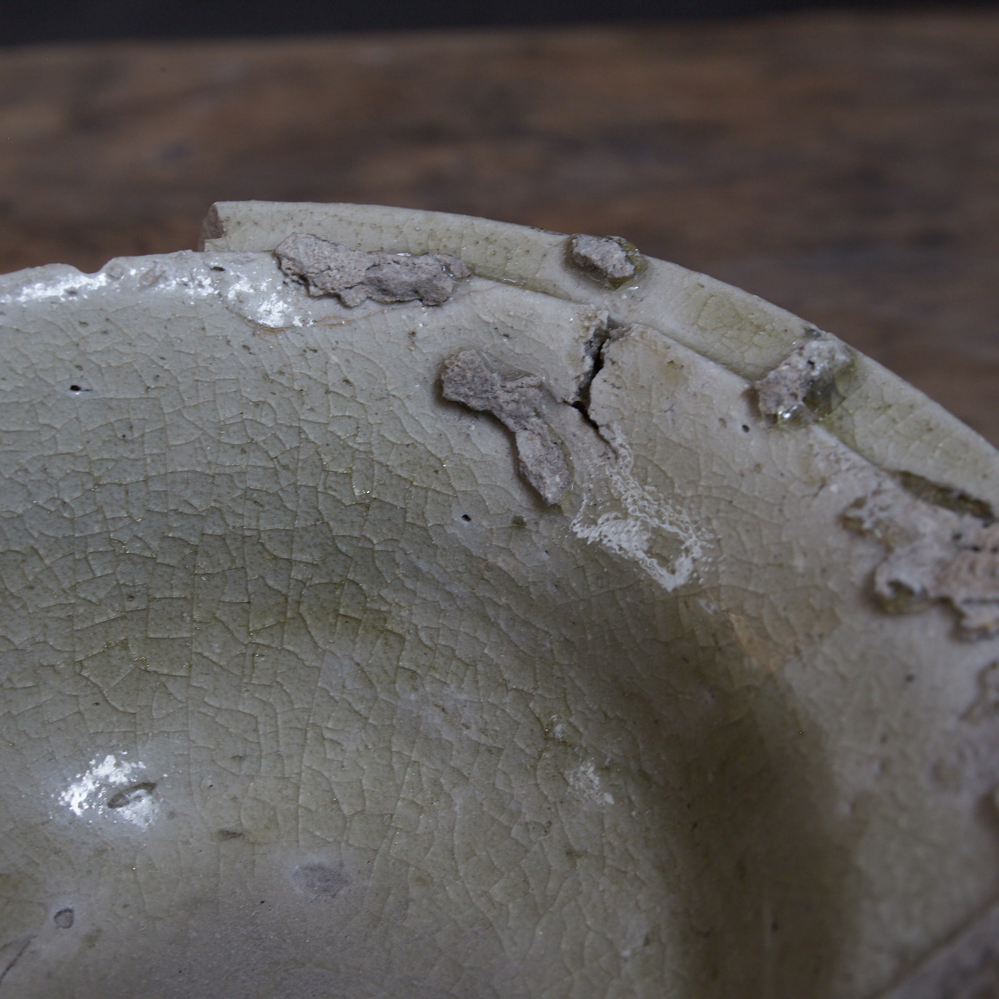 KILN-DAMAGED TEA BOWL WITH FIRING ADHESION, Ko-Seto, Muromachi Period（1336–1573CE）