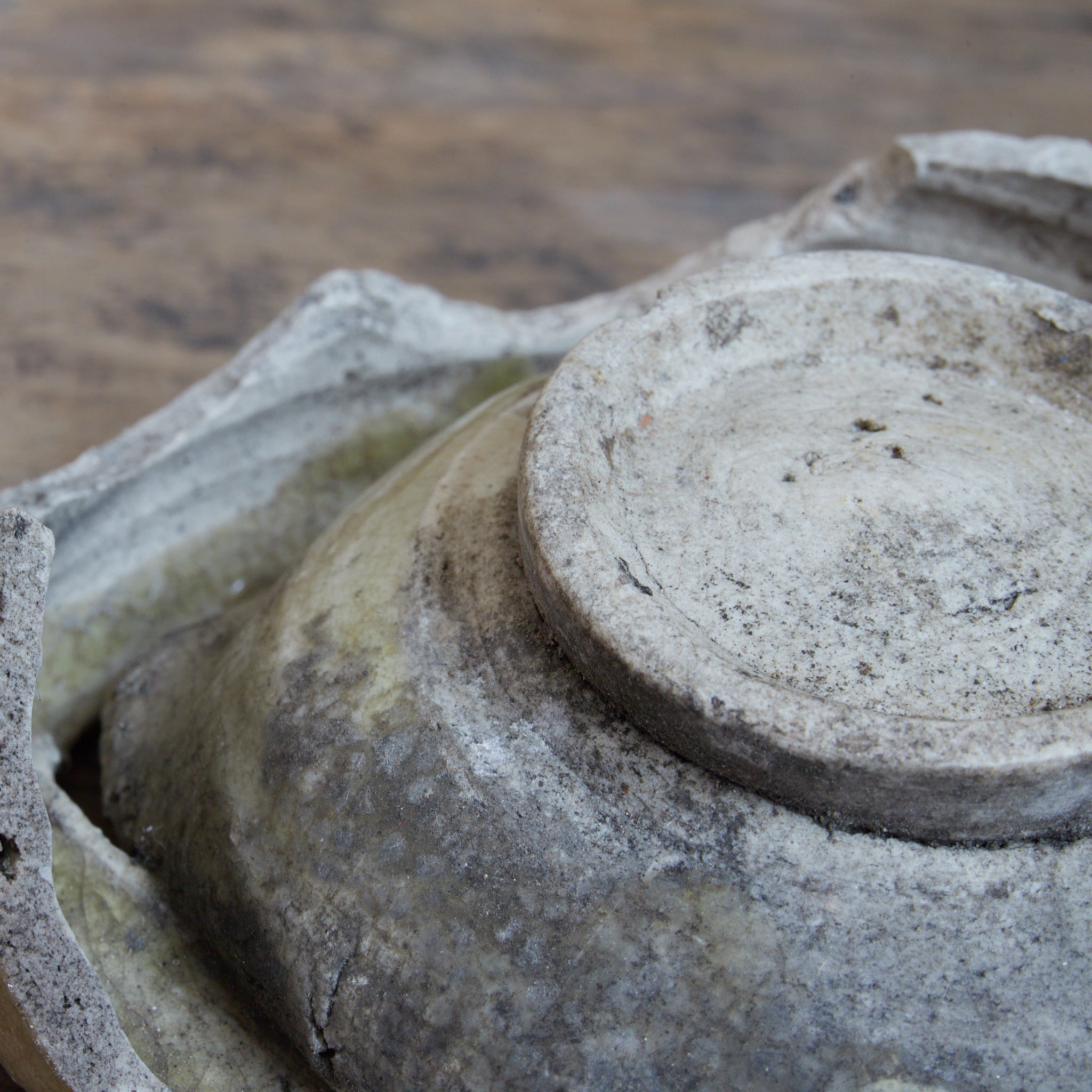 KILN-DAMAGED TEA BOWL WITH FIRING ADHESION, Ko-Seto, Muromachi Period（1336–1573CE）