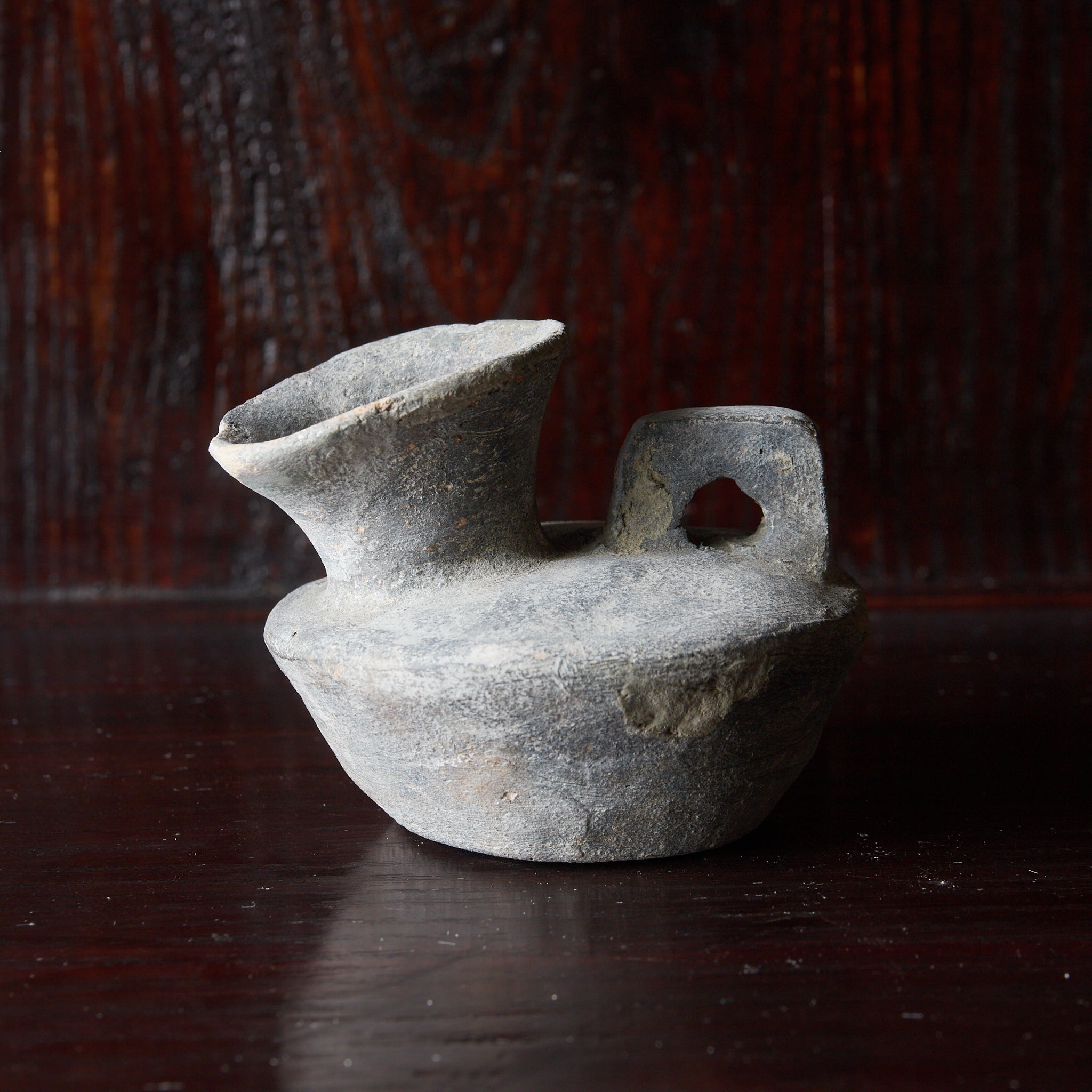 BOUTEILLE PLATE, Céramique Sue, Période Nara–Heian（710–1185 apr. J.-C.）