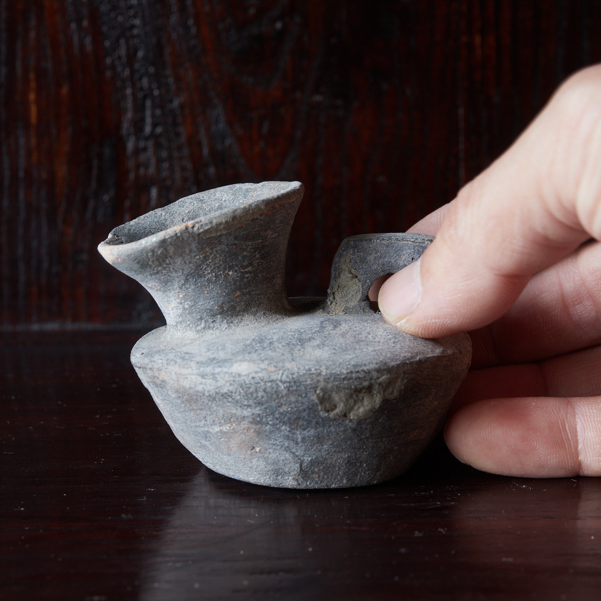 奈良–平安時代 須恵器 平瓶（710–1185CE） | 入蘆花（ロカニイル）