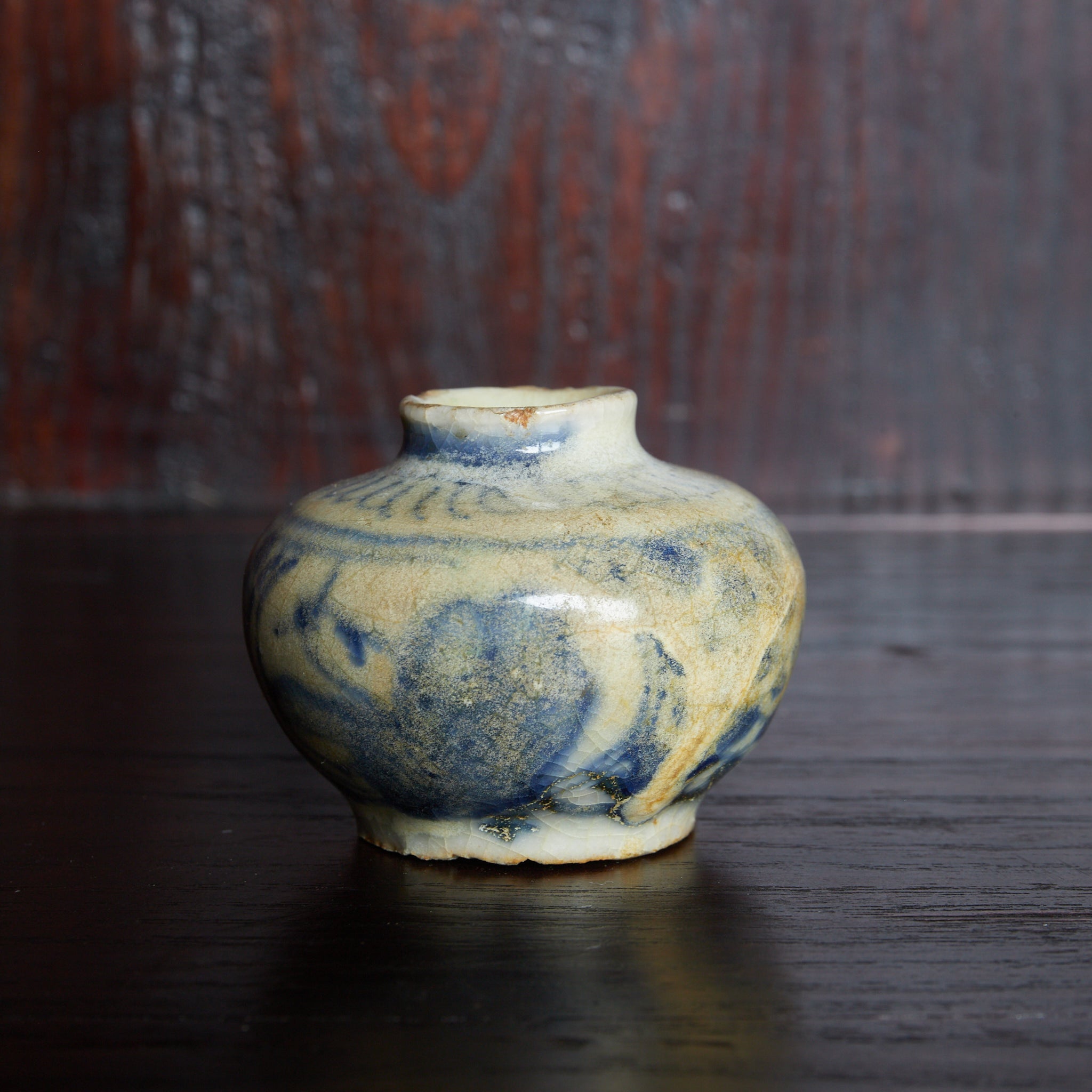大明万暦年製銘あり　魚模様の大きめ陶磁器ボウル 明代 古染付 魚文小壺 木箱付（1368–1644CE） | 入蘆花（ロカニイル）