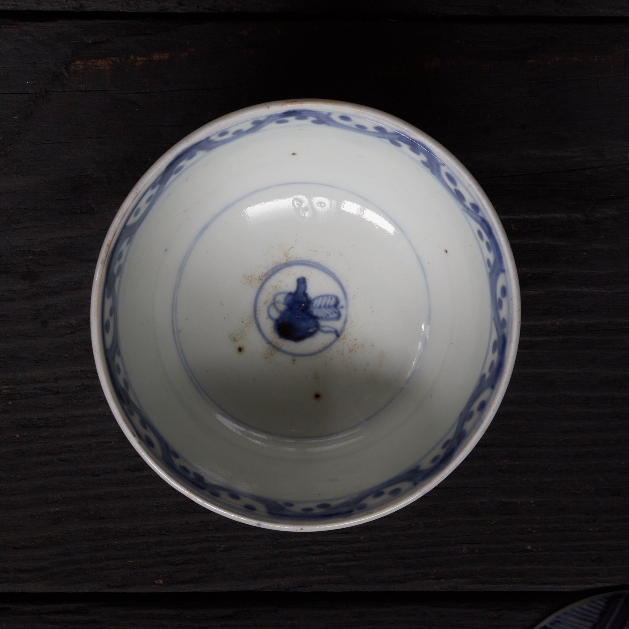 江戸時代 古伊万里 染付葉繋文蓋茶碗 10客揃（1603–1867CE） | 入蘆花