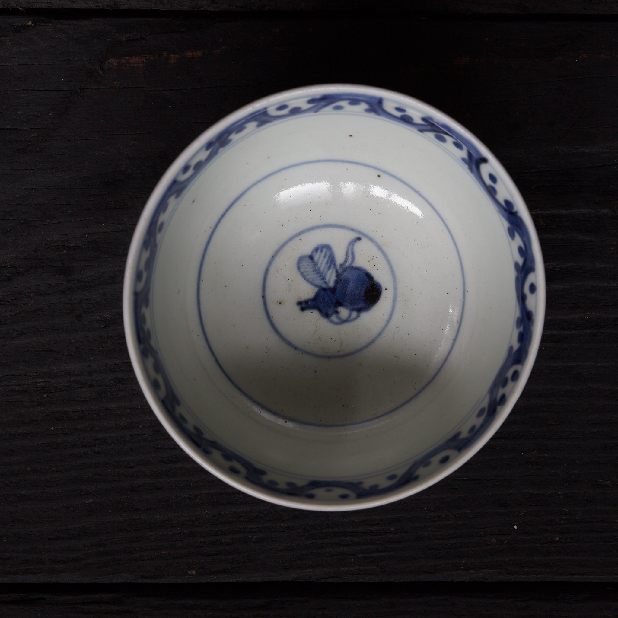 江戸時代 古伊万里 染付葉繋文蓋茶碗 10客揃（1603–1867CE） | 入蘆花