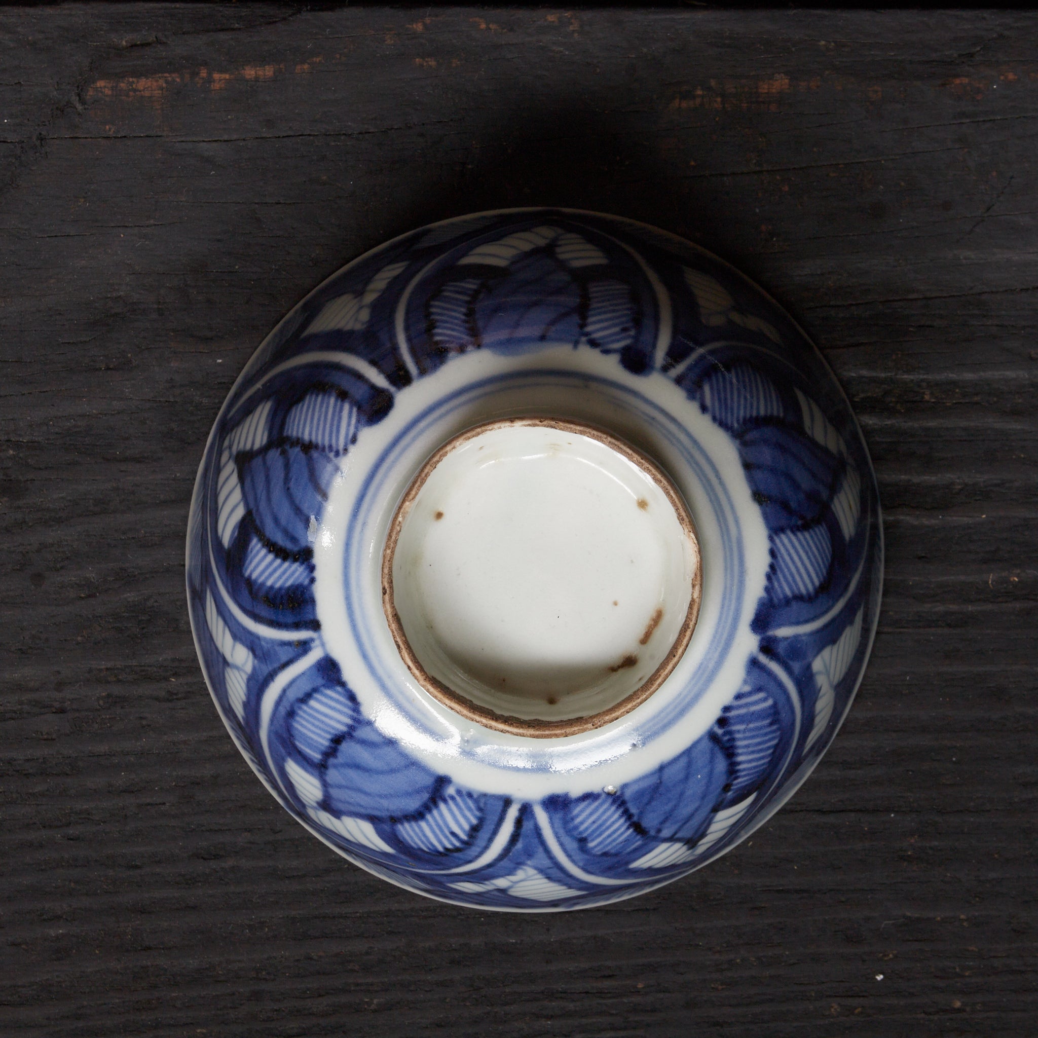 江戸時代 古伊万里 染付葉繋文蓋茶碗 10客揃（1603–1867CE） | 入蘆花