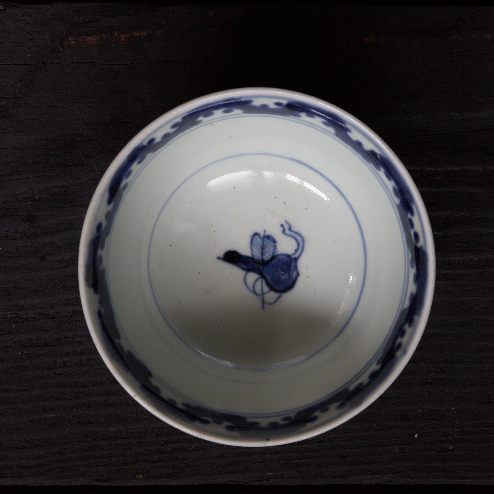 江戸時代 古伊万里 染付葉繋文蓋茶碗 10客揃（1603–1867CE） | 入蘆花