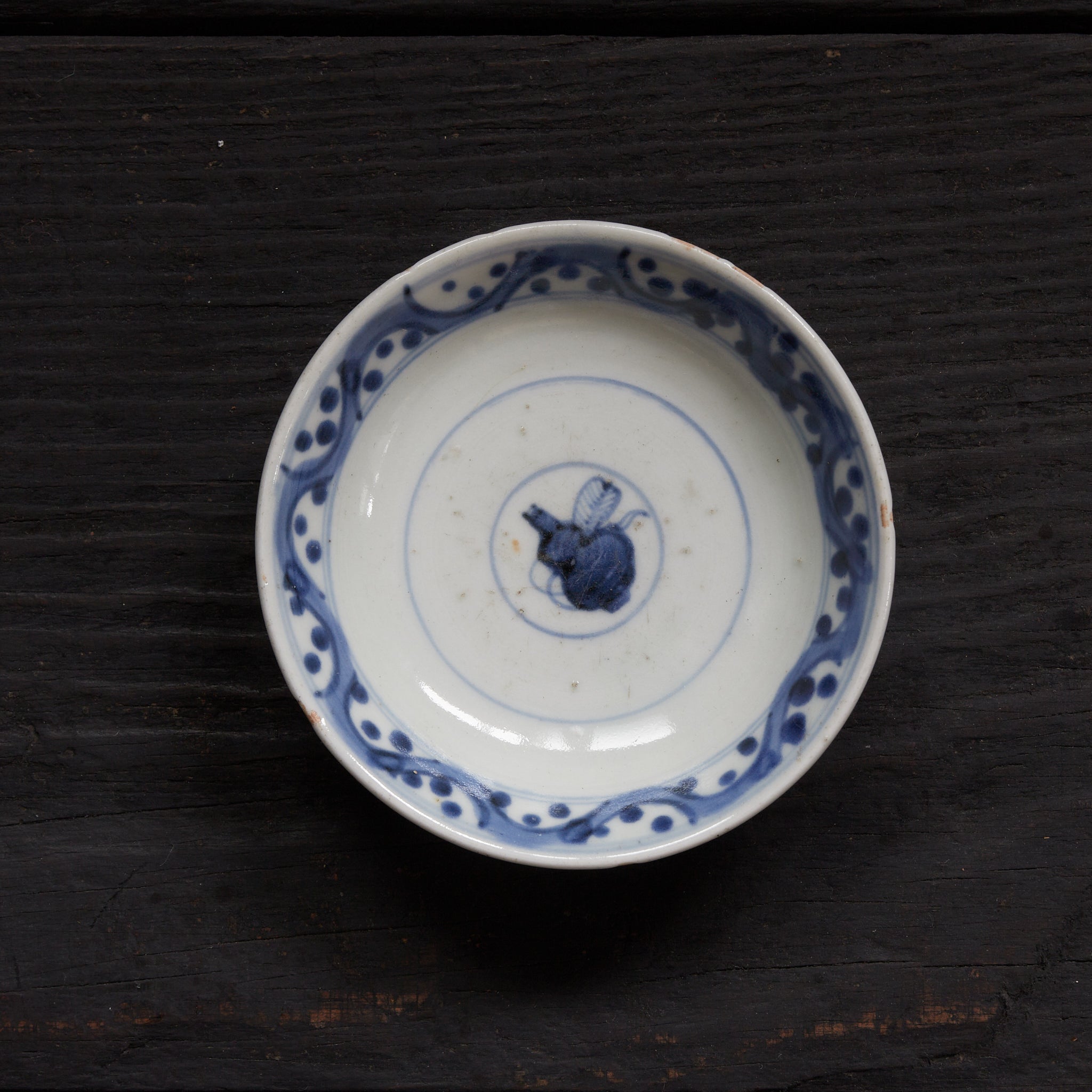 江戸時代 古伊万里 染付葉繋文蓋茶碗 10客揃（1603–1867CE） | 入蘆花