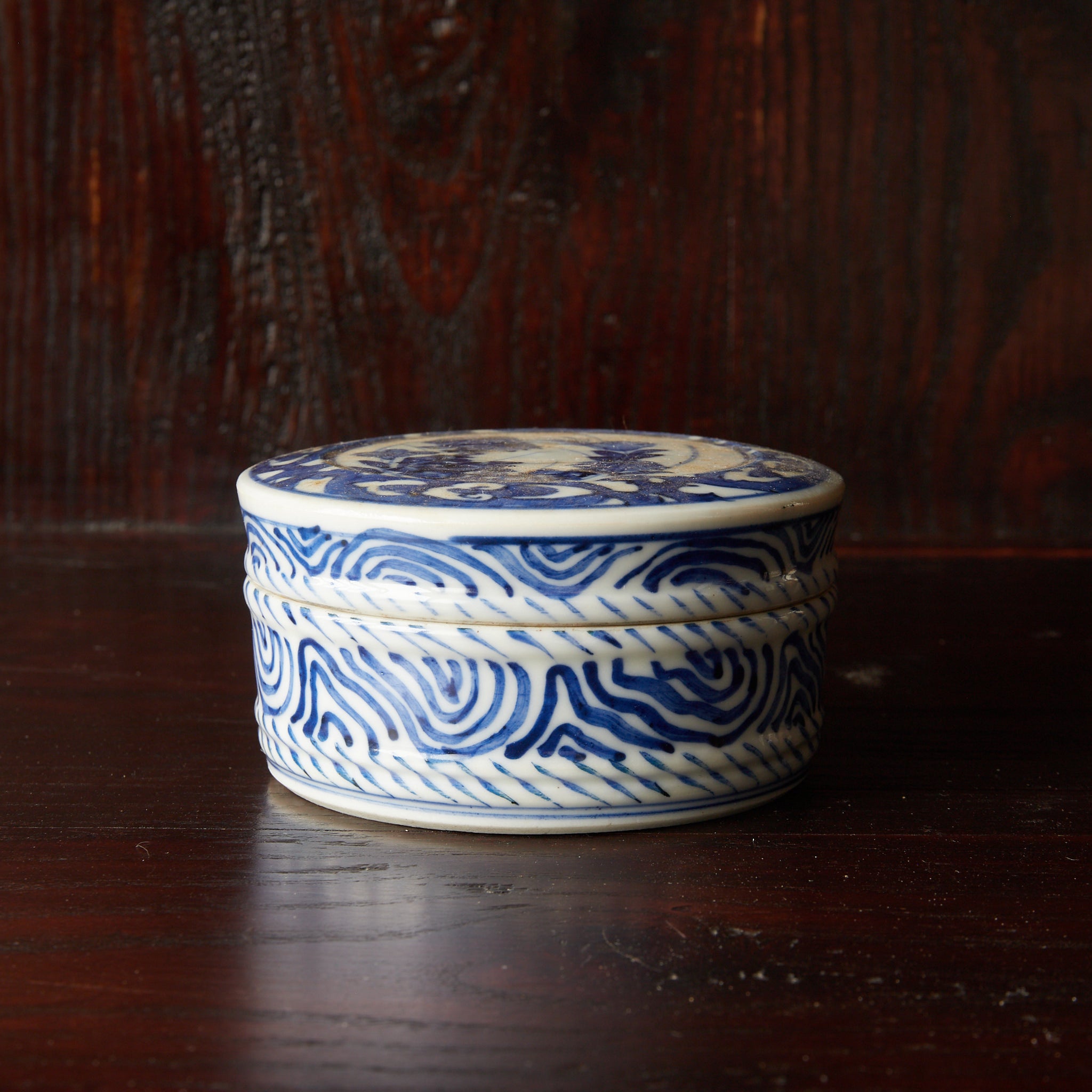 江戸–明治時代 古伊万里 染付草花文菓子器（1603–1912CE） | 入蘆花
