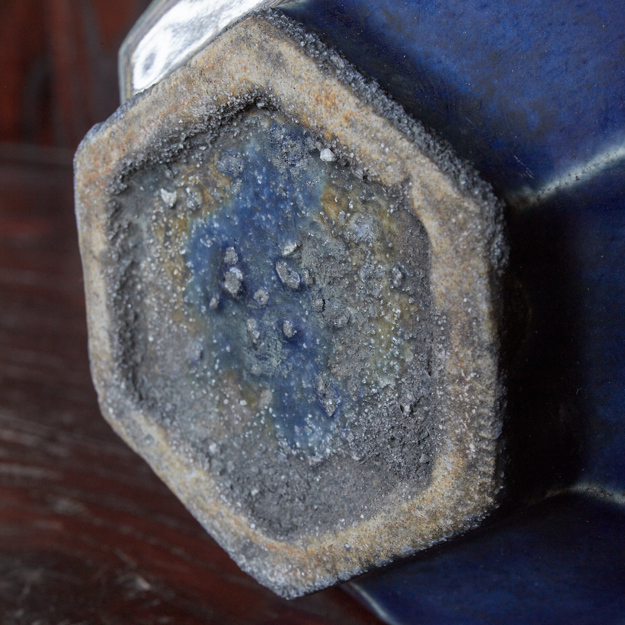QUADRATISCHE FLASCHE, Lapislazuli-glasiert, Joseon-Dynastie（1392–1897 n. Chr.）
