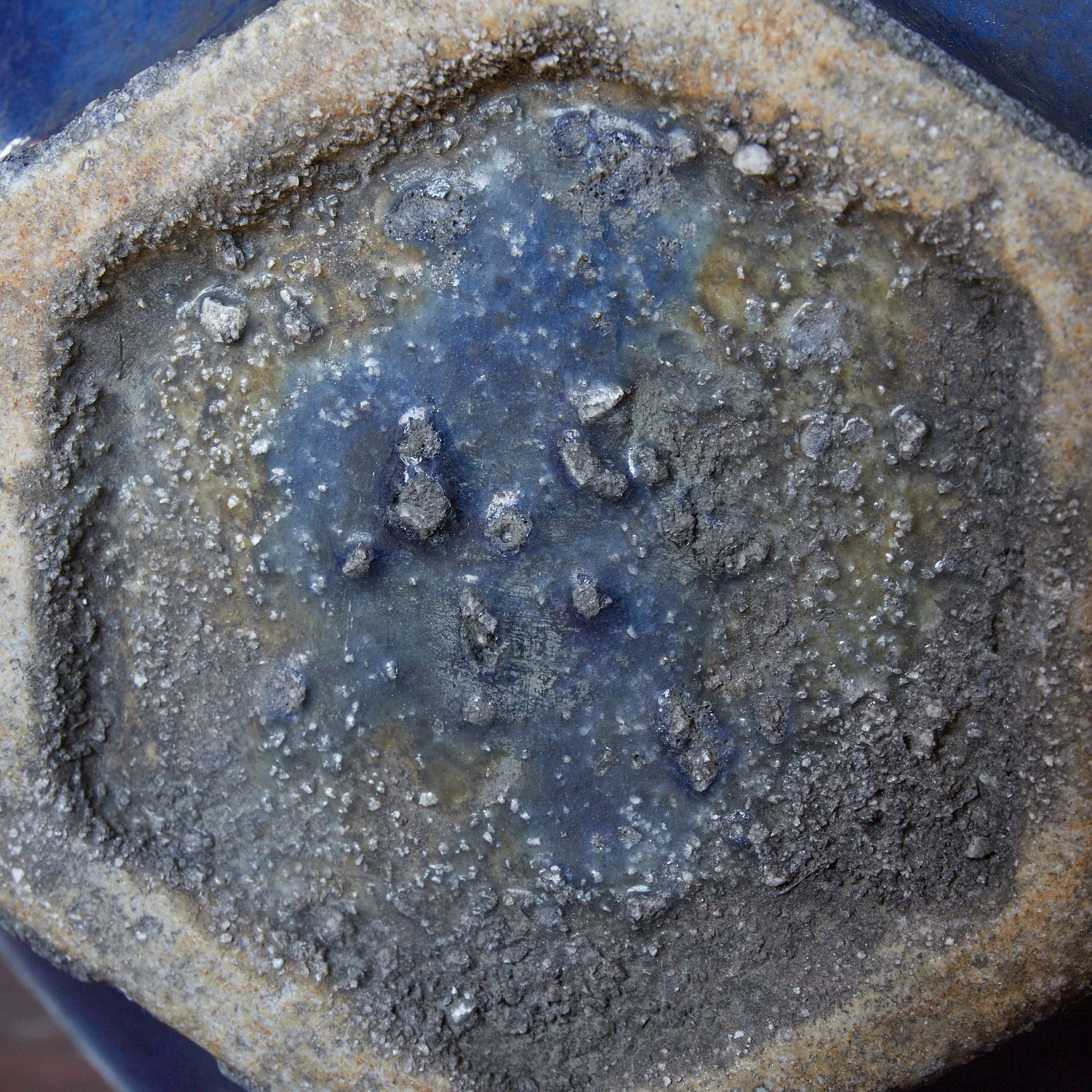 QUADRATISCHE FLASCHE, Lapislazuli-glasiert, Joseon-Dynastie（1392–1897 n. Chr.）