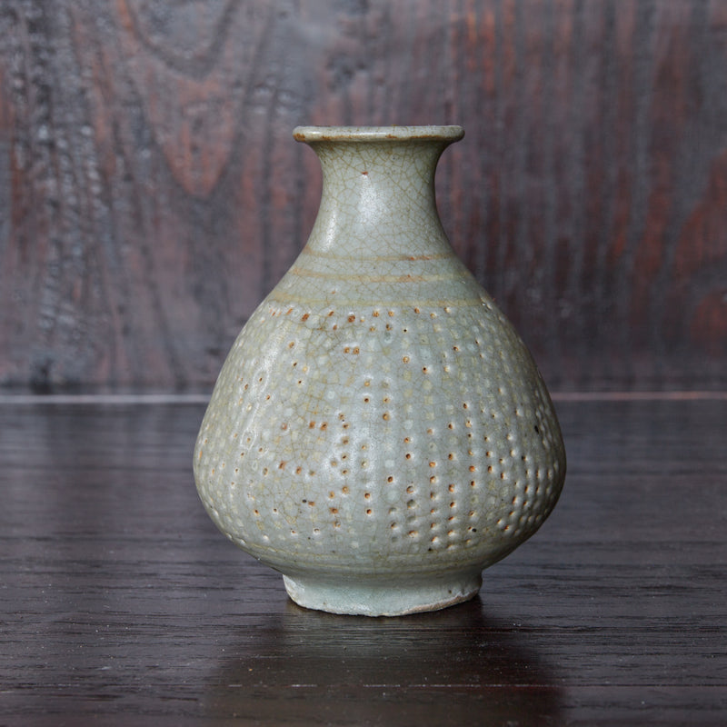 MIT WEISSEN EINLAGEN FLASCHE / TOKKURI, Buncheong-Ware, Joseon-Dynastie（1392–1897 n. Chr.）