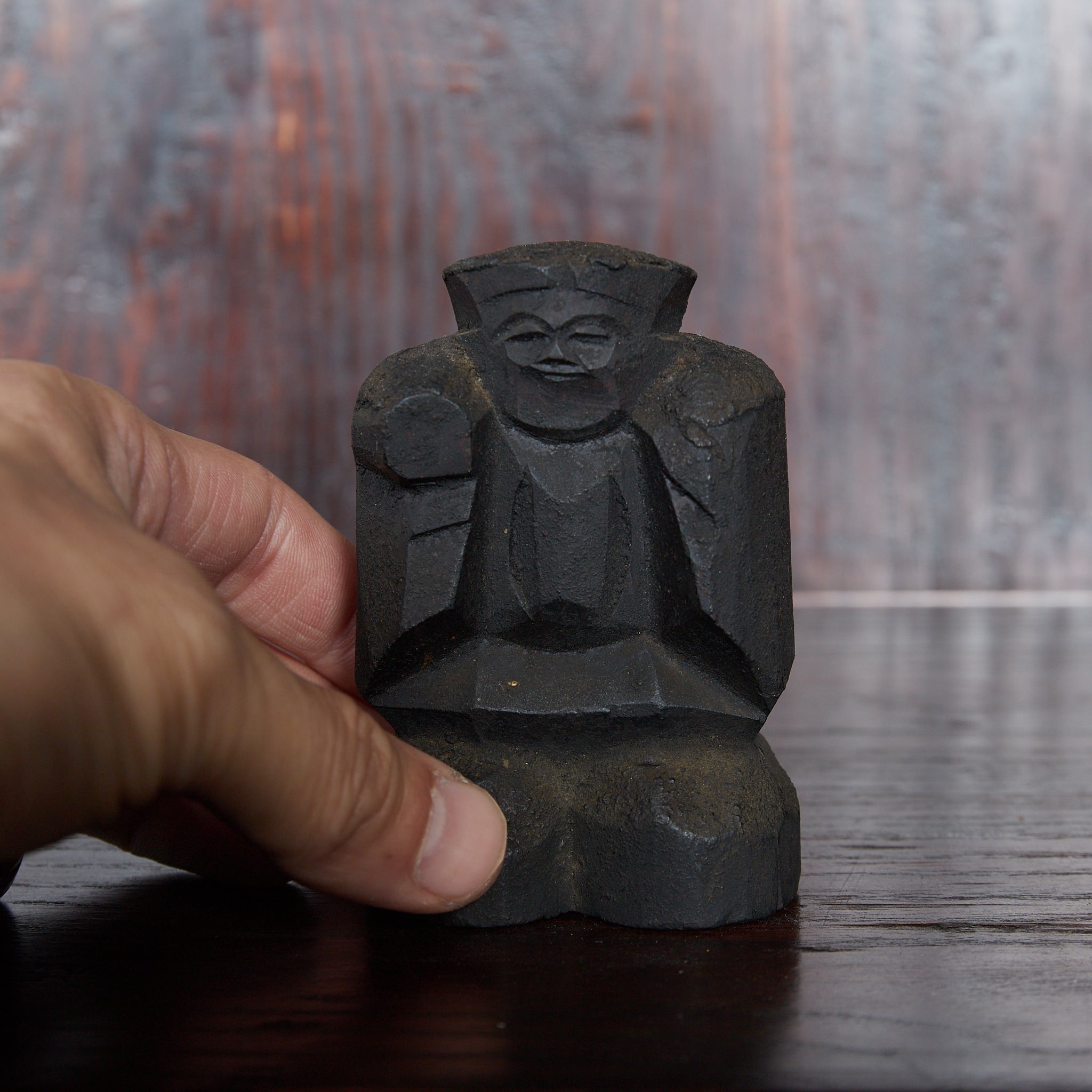 古備前大黒天像江戸から明治くらいいい笑顔アンテーク 大黒天様 江戸