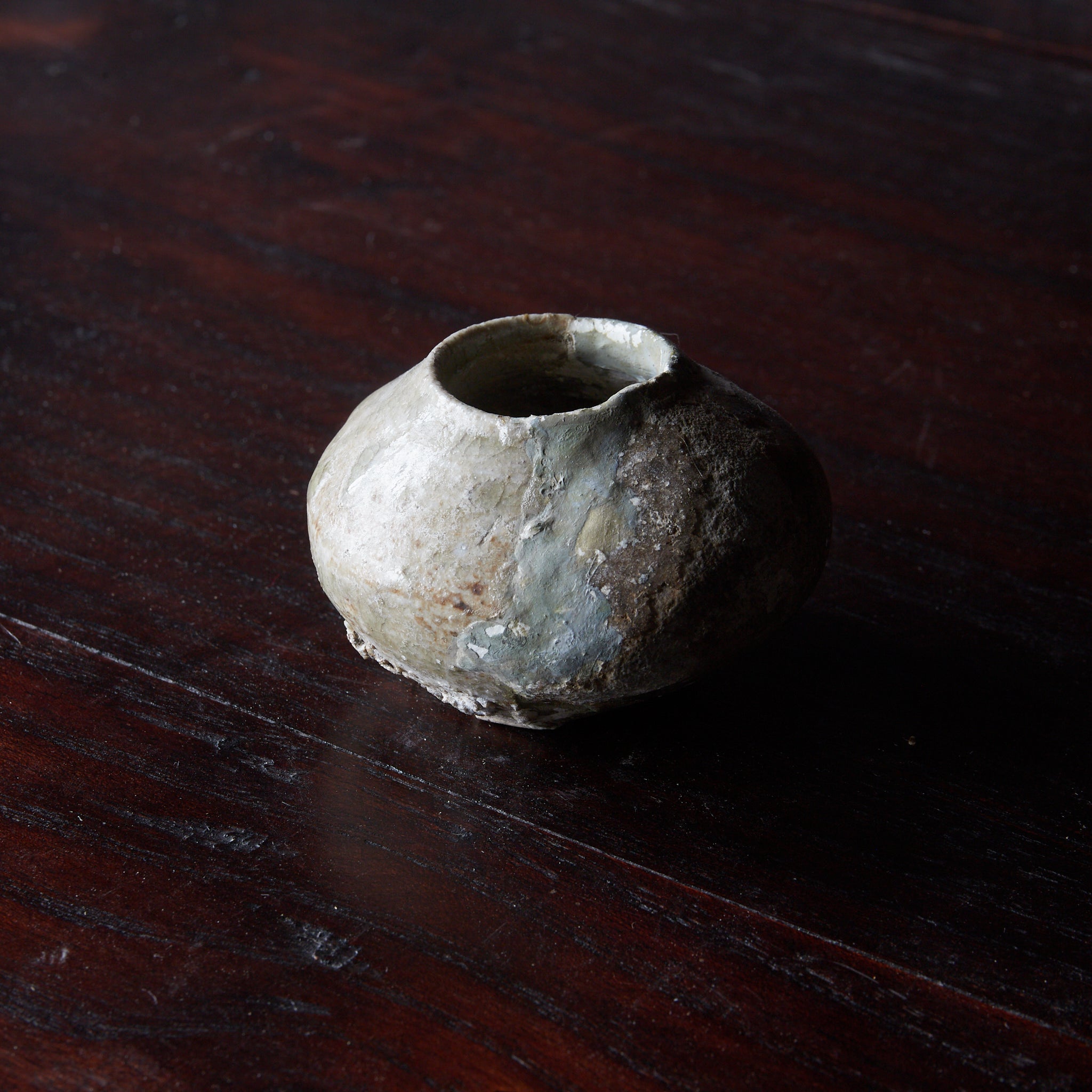 古瀬戸合子 鎌倉期〜室町期 鎌倉時代 古瀬戸 合子（台）（1185–1333CE） | 入蘆花（ロカニイル）