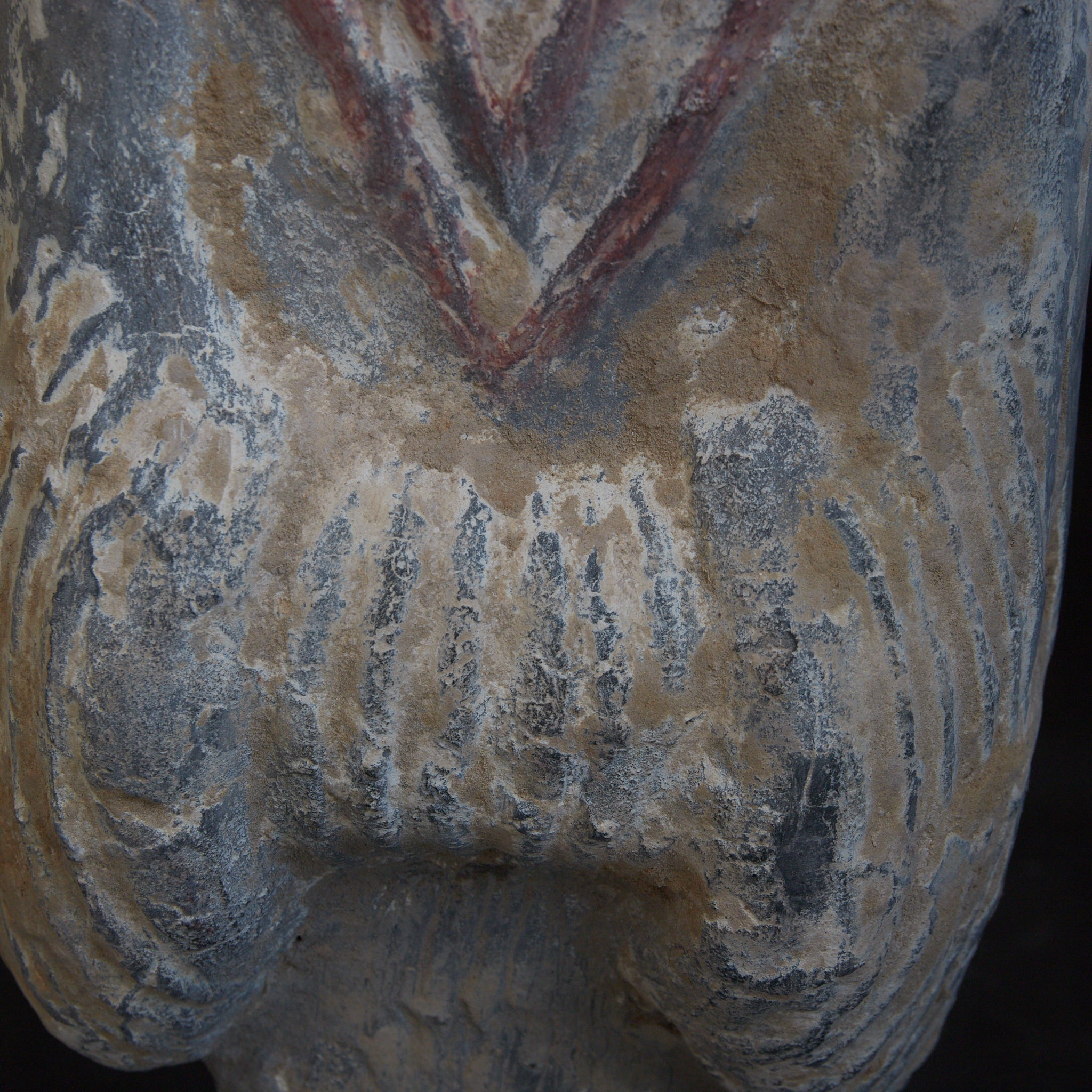 漢代 灰陶加彩 女子俑（206BCE–220CE）