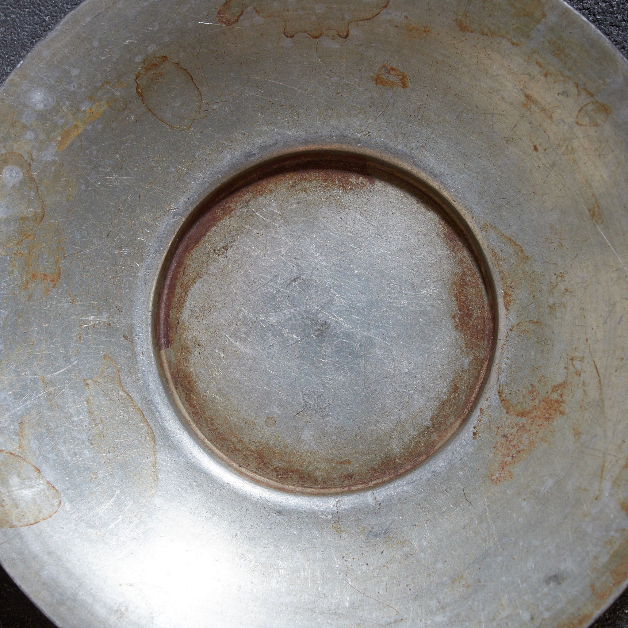 PIATTINO ROTONDO DI STAGNO ANTICO, Marcato, set da 5, Dinastia Qing（1616–1911 d.C.）