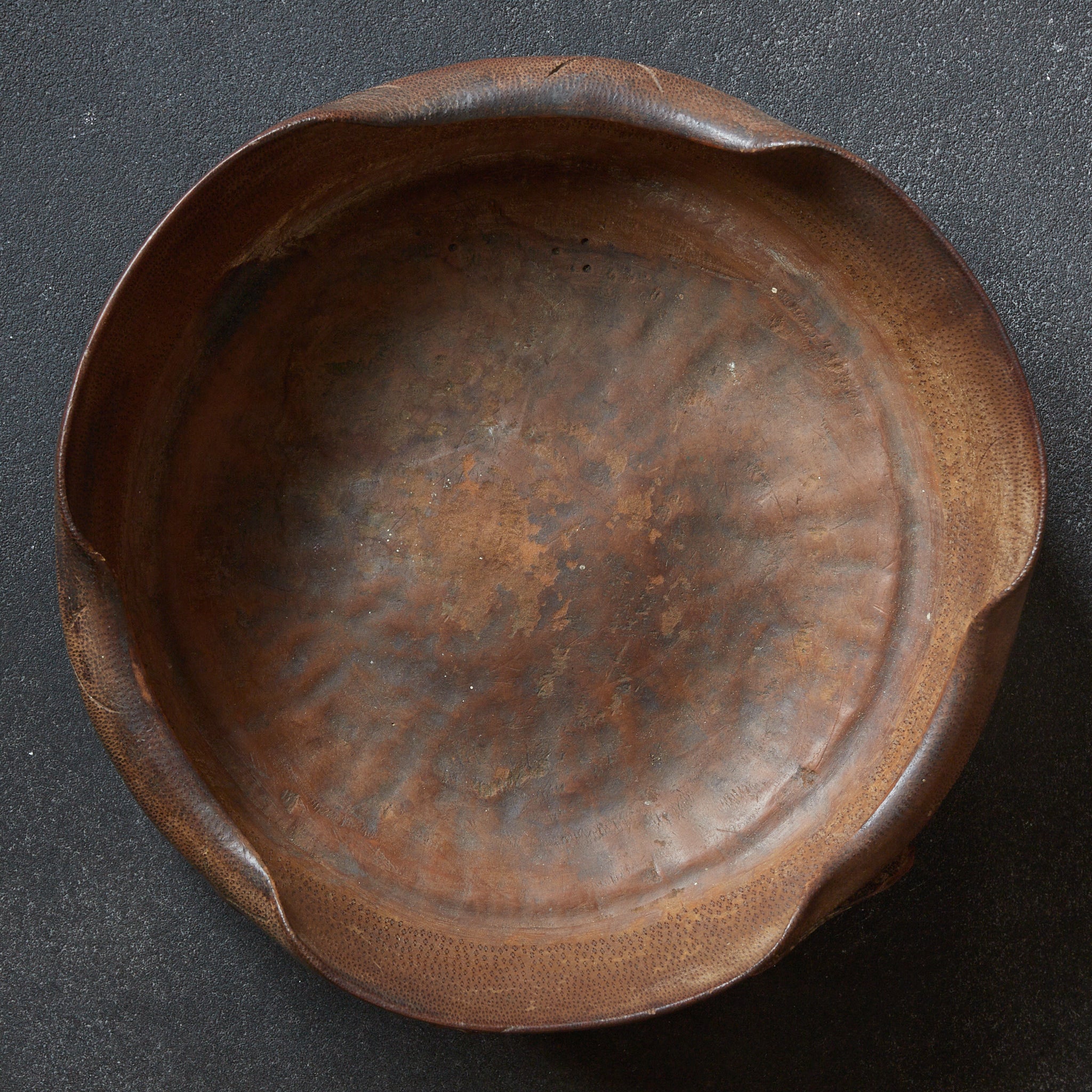 明治 古竹蓮花形菓子器 みたて建水 木箱付（1868–1912CE）