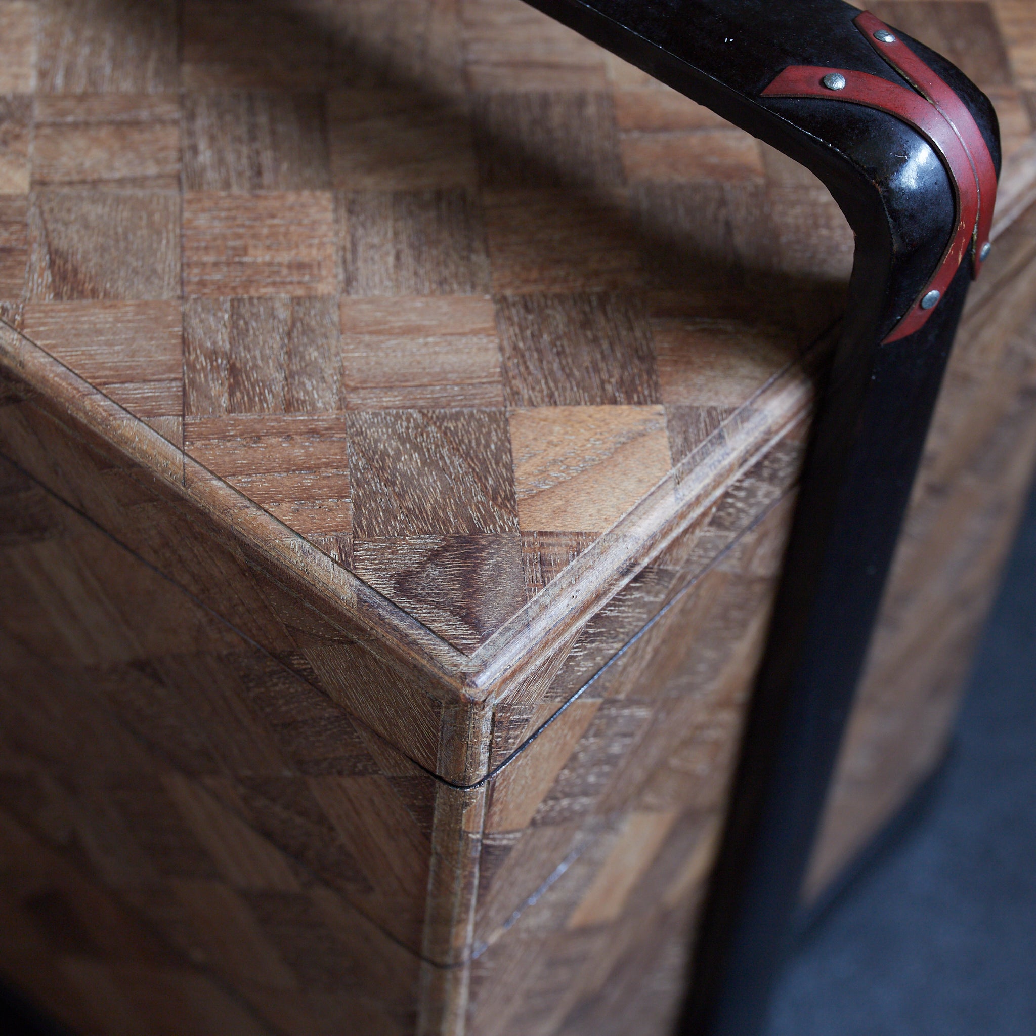 PARQUETRY-VENEERED TIERED SWEET BOX, Meiji Period（1868–1912CE）