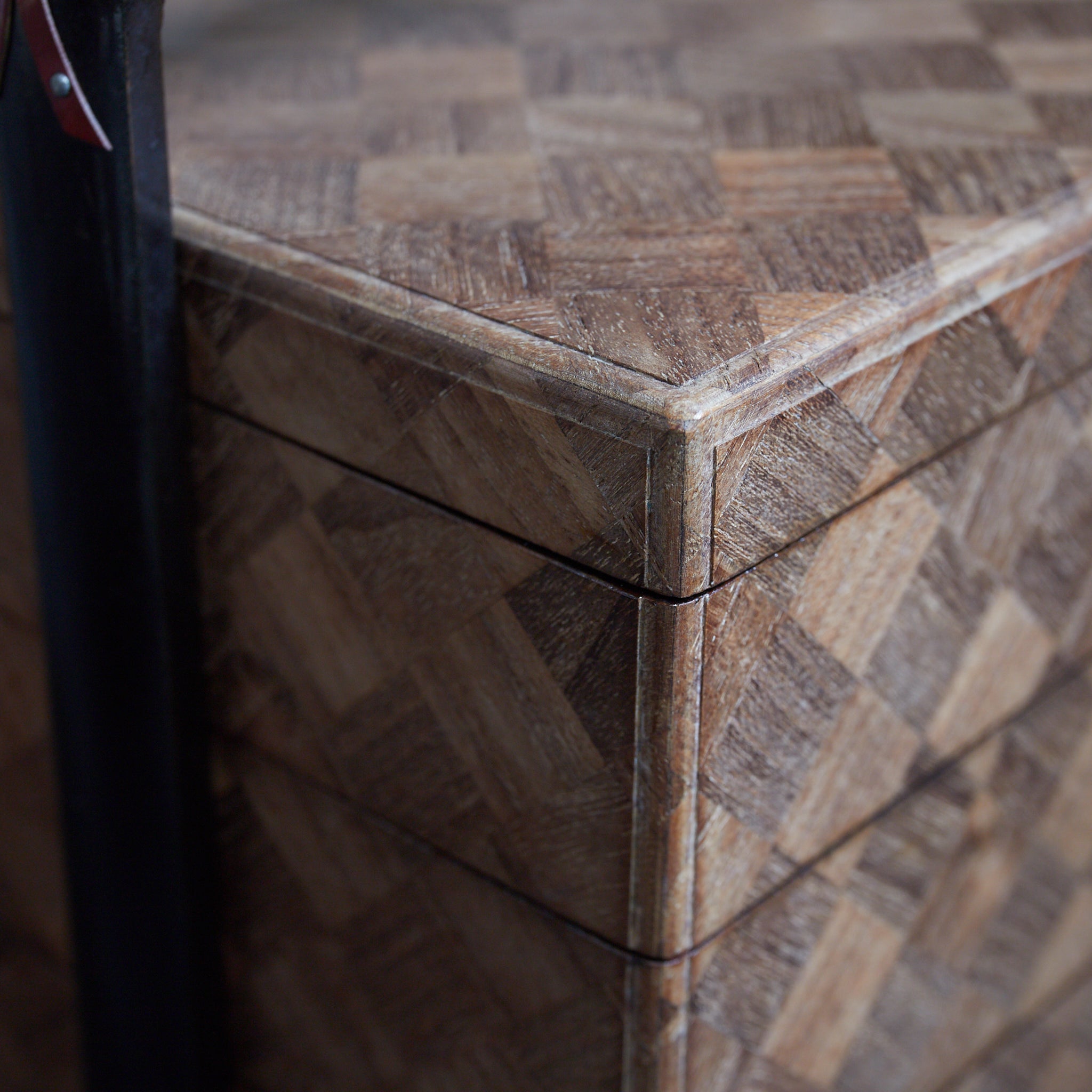 PARQUETRY-VENEERED TIERED SWEET BOX, Meiji Period（1868–1912CE）