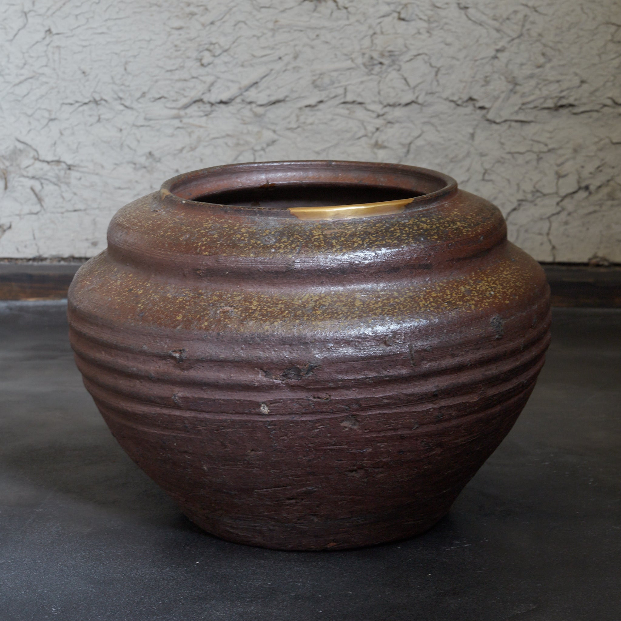 江戸時代 古丹波 壺 水指 木箱付（1603–1867CE）