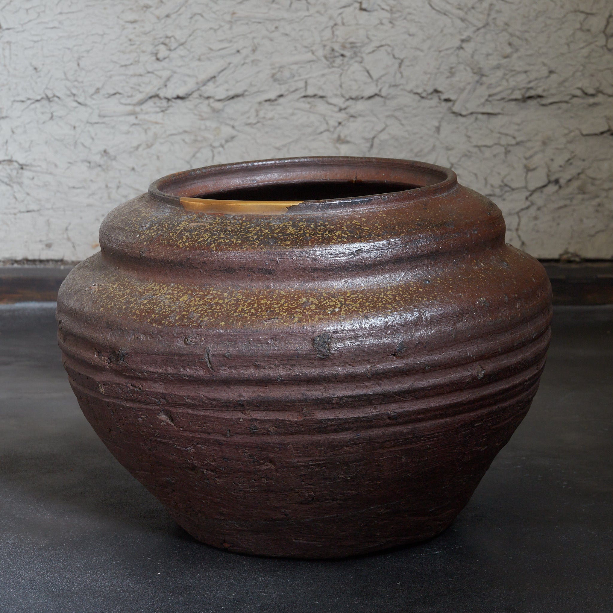 江戸時代 古丹波 壺 水指 木箱付（1603–1867CE）
