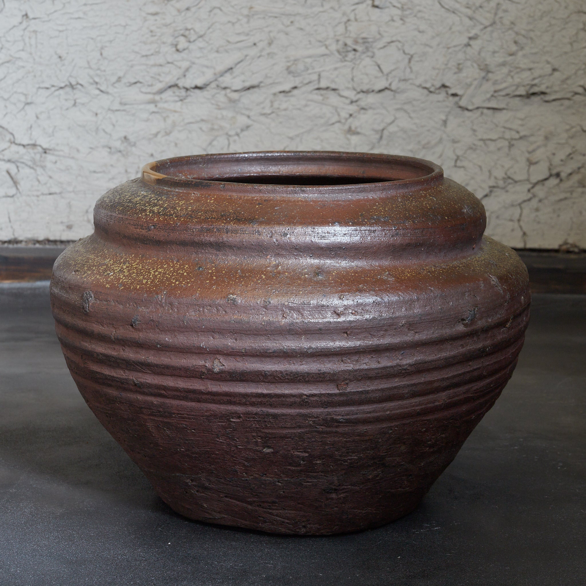 江戸時代 古丹波 壺 水指 木箱付（1603–1867CE）