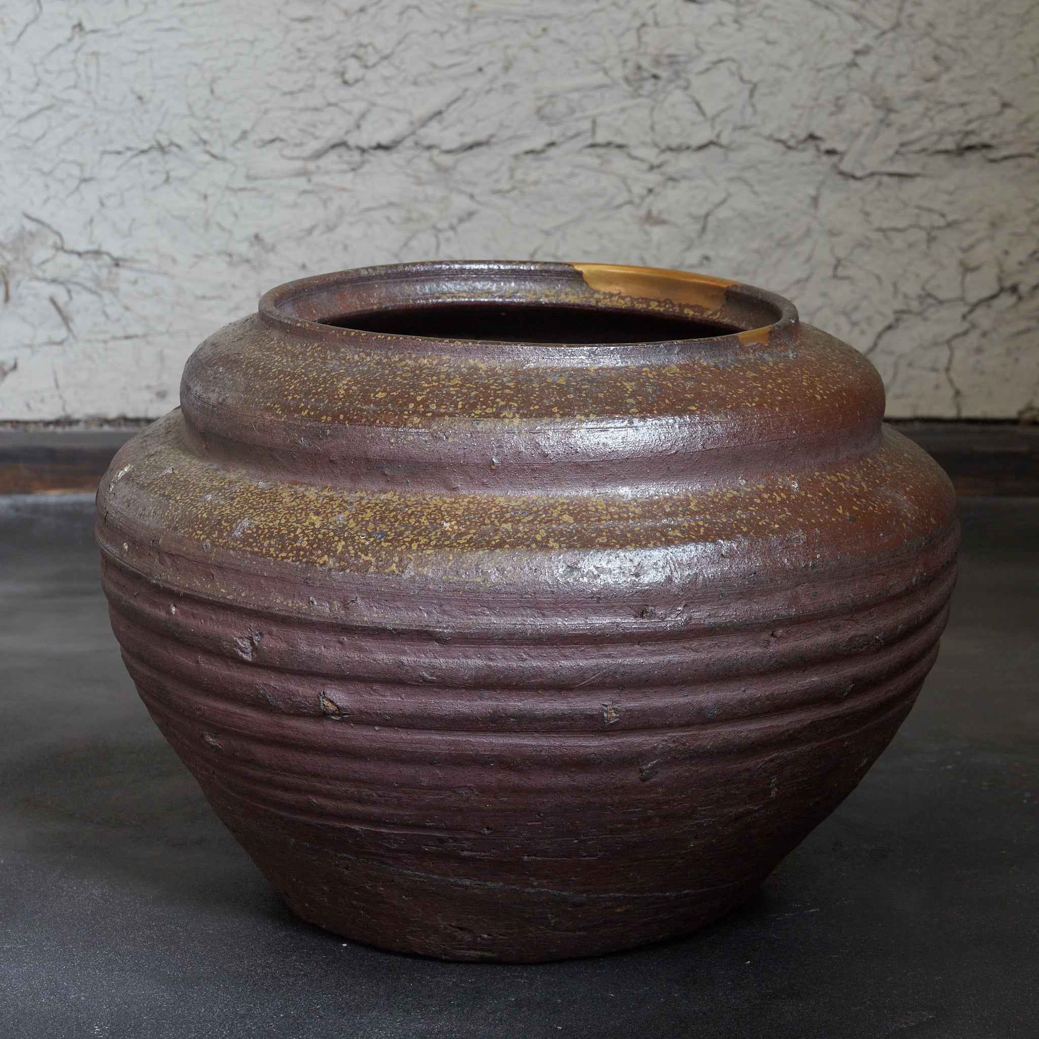 江戸時代 古丹波 壺 水指 木箱付（1603–1867CE）