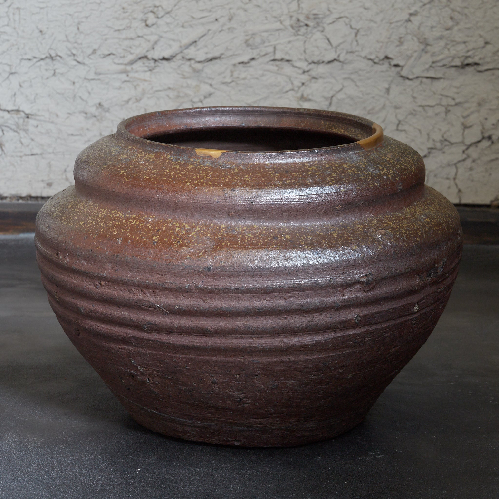 江戸時代 古丹波 壺 水指 木箱付（1603–1867CE）