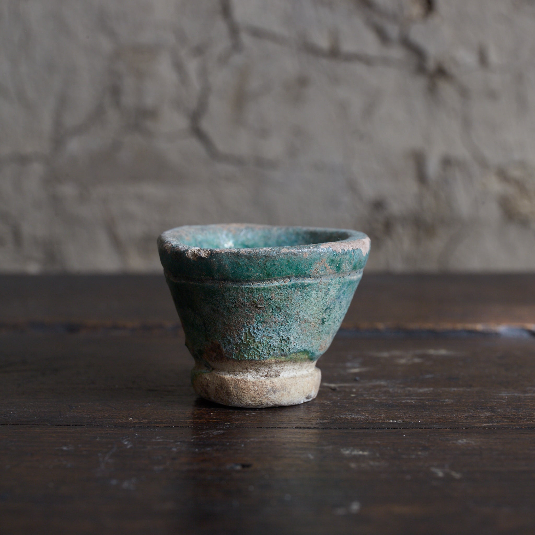 漢代 銀化緑釉小杯（206BCE–220CE） | 入蘆花（ロカニイル）