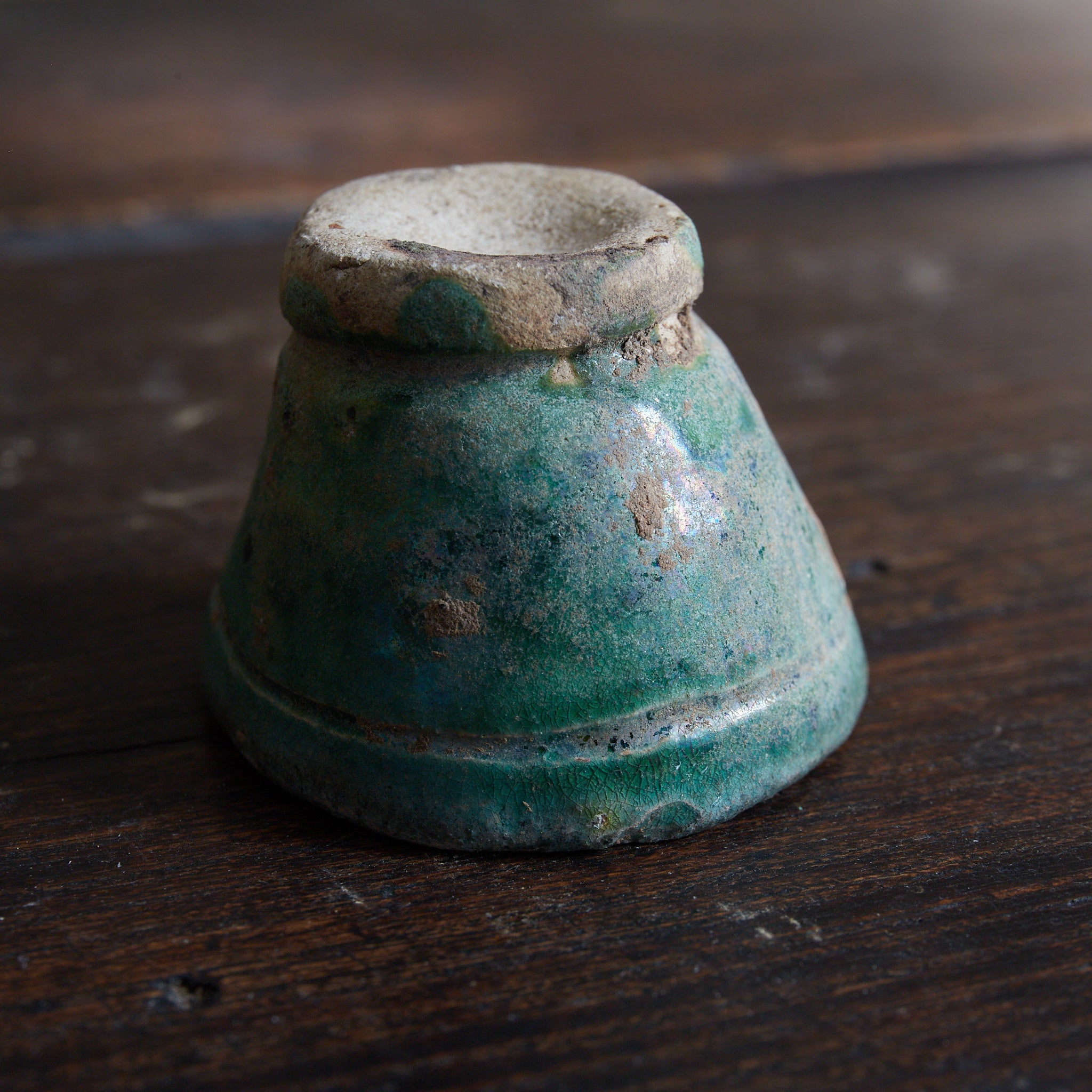 漢代 銀化緑釉小杯（206BCE–220CE） | 入蘆花（ロカニイル）